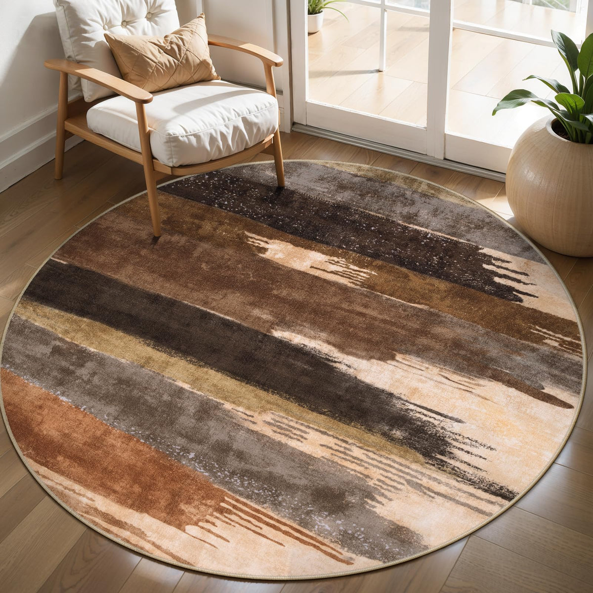 Ciicool Washable Area Rug 2x3 Entryway Rug, Modern Abstract Entry Mat Navy