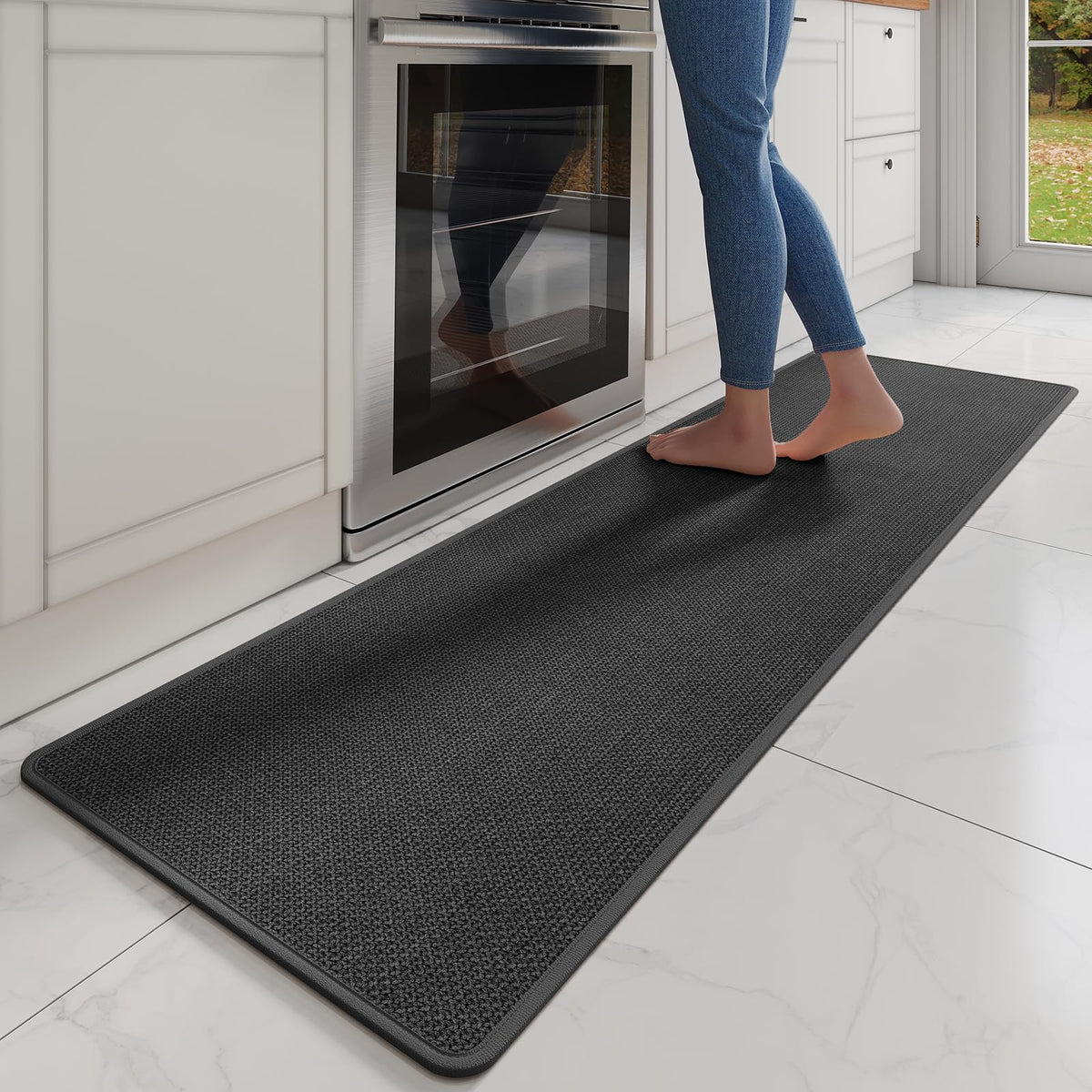 YDKGL Kitchen Rugs Kitchen Mats for Floor Non Slip Washable Brown 17"x30"