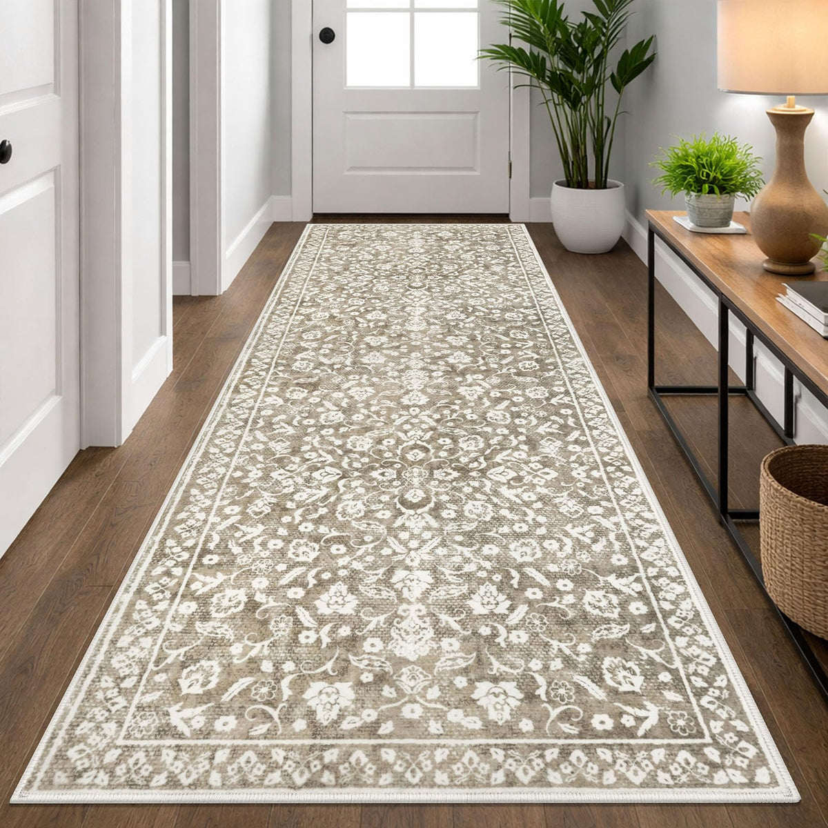 Vintage Washable Entryway Rug 2x3 Small Area Rug Non Slip Door Mat