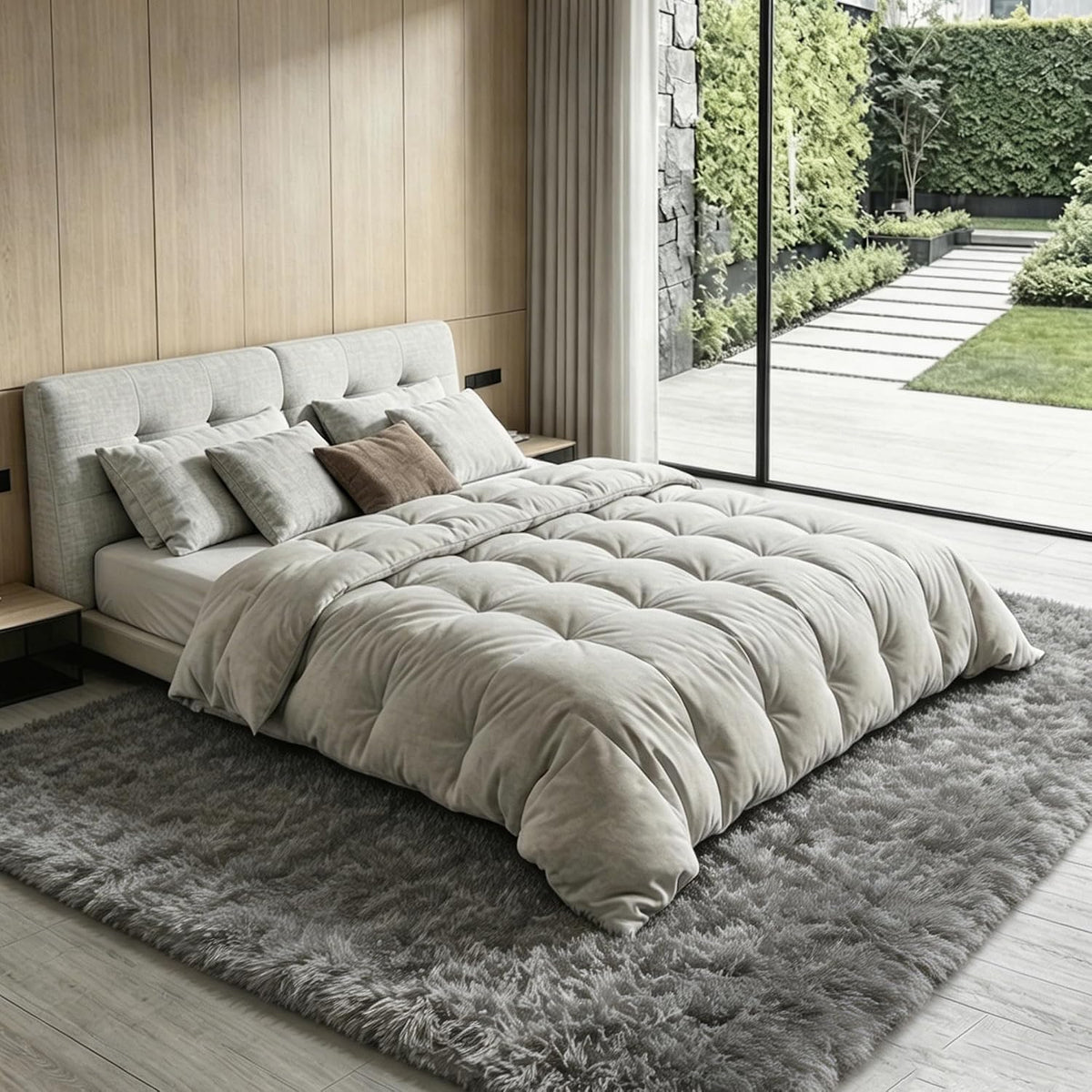 2x3 Area Rug for Bedroom Bedside, Soft Fluffy Plush Thick Rug for Living Room, Non-Slip Small Shag Rug, Non-Shedding High-Pile Indoor Floor Carpet for Kids Room Nursery Dorm Home Decor(Dark Gray)