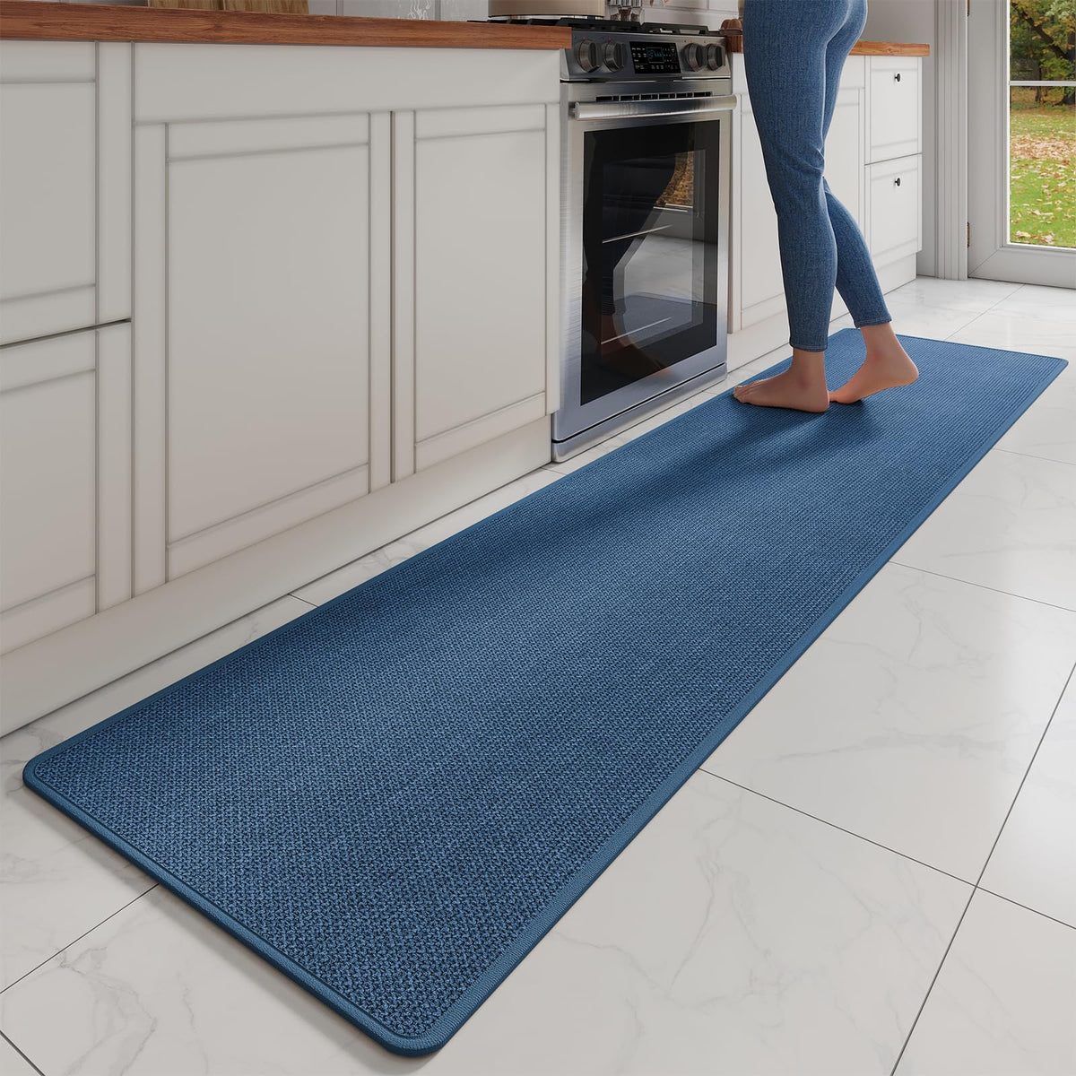 YDKGL Kitchen Rugs Kitchen Mats for Floor Non Slip Washable Brown 17"x30"