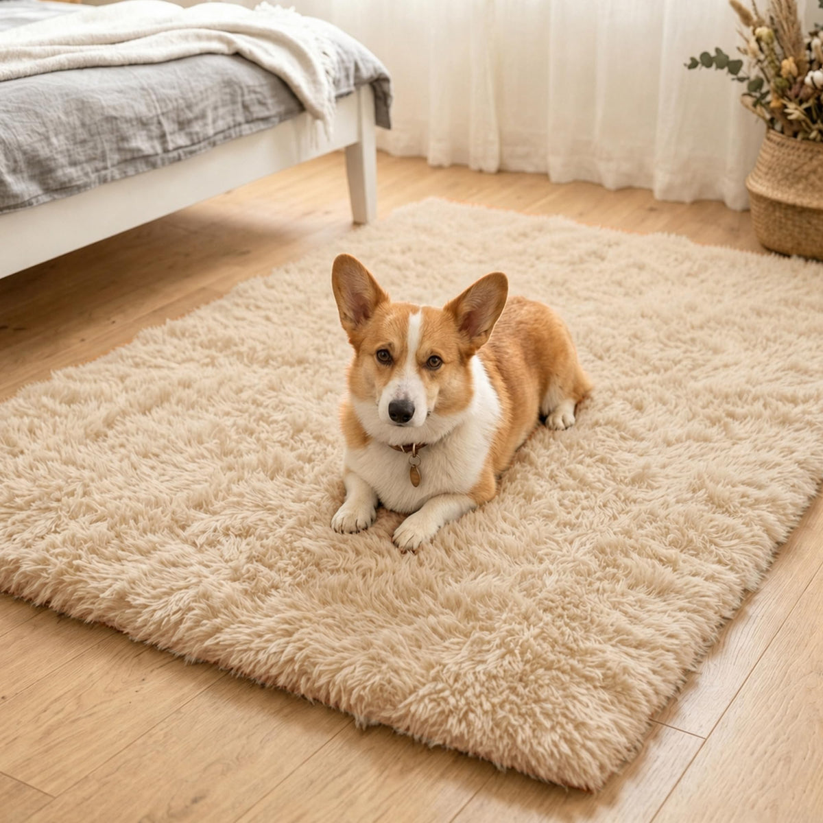 2x3 Area Rug for Bedroom Bedside, Soft Fluffy Plush Thick Rug for Living Room, Non-Slip Small Shag Rug, Non-Shedding High-Pile Indoor Floor Carpet for Kids Room Nursery Dorm Home Decor(Dark Gray)