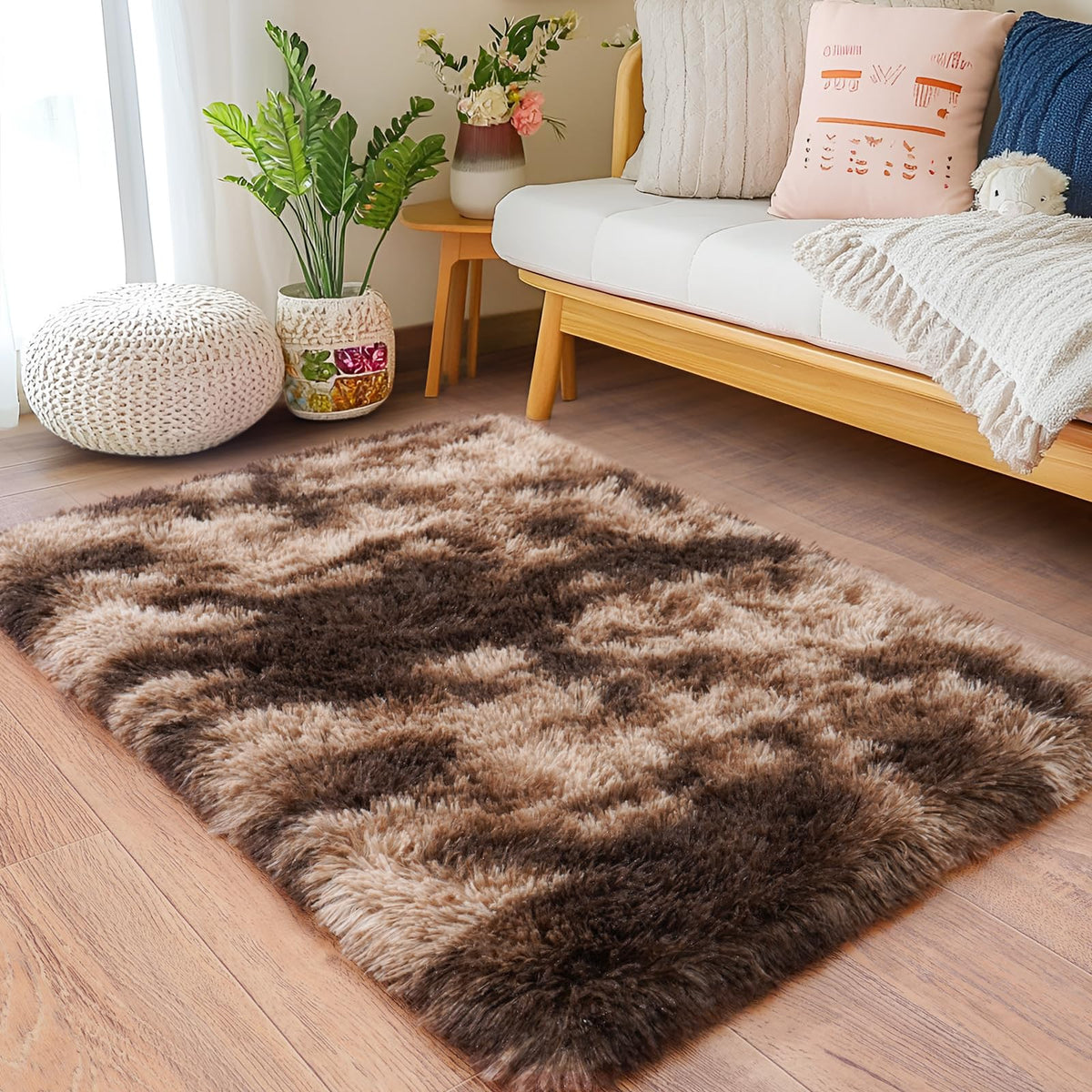 Small Black Area Rug, 2x3 Rug for Bedroom Shaggy Throw Rugs for Dorm Rug, Soft Shag Carpet for Kids Room, Plush Comfy Fluffy Bedside Rug for Home Decor Aesthetic
