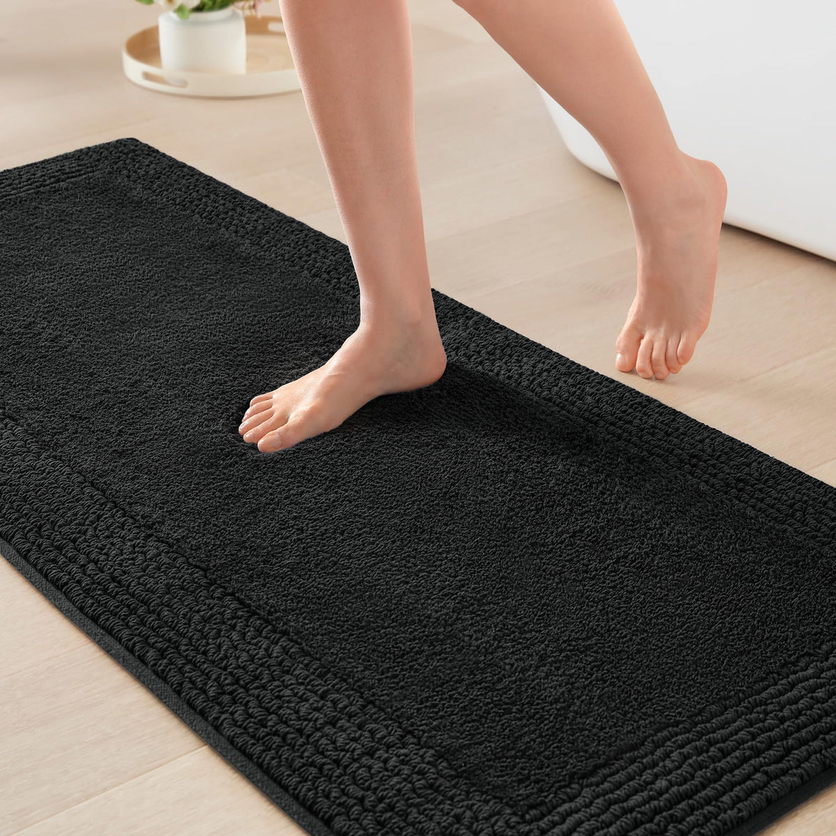 Madison Park Splendor Reversible 100% Cotton Bath Rug, 21 x 34, White
