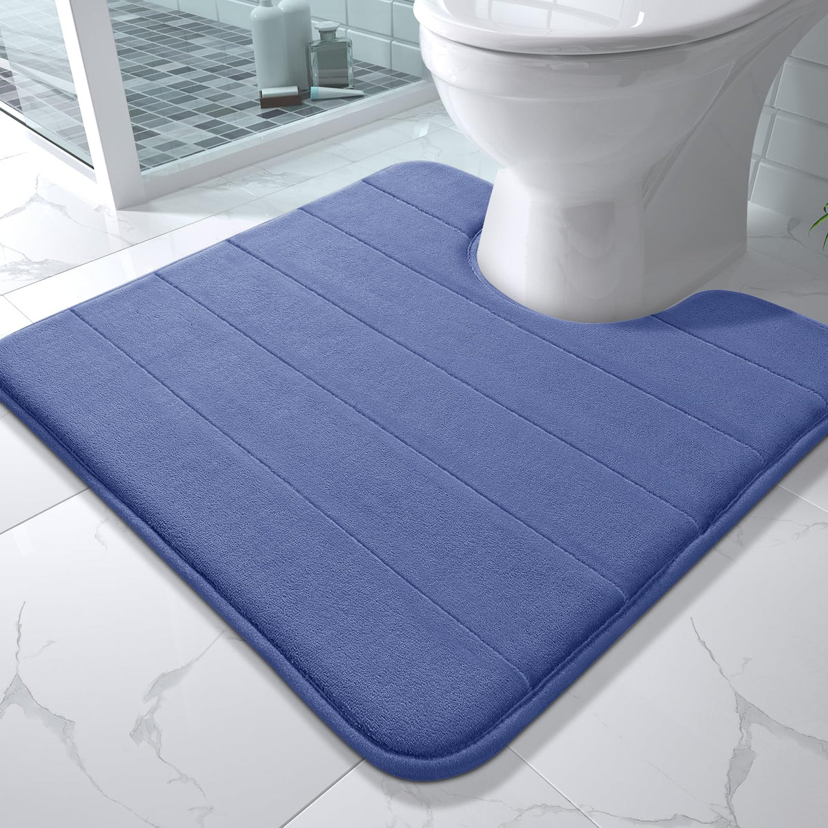 Yimobra Memory Foam Bath Mat, Super Soft & Absorbent Bathroom Rug, Grey