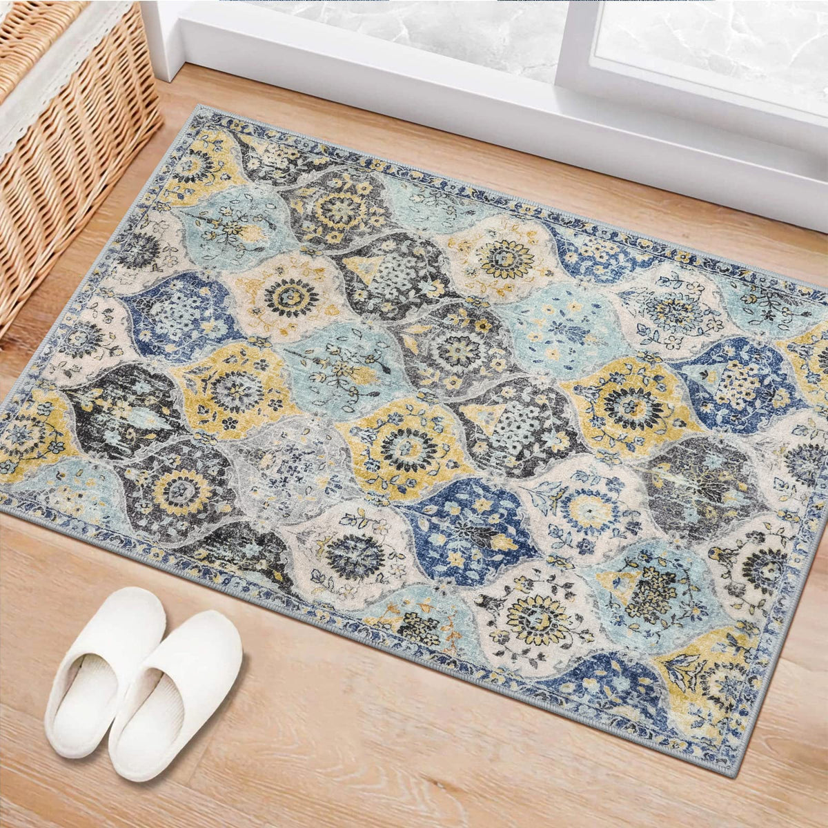 Lahome Washable Rugs for Entryway, 2x3 Kitchen Rugs Non Slip Washable