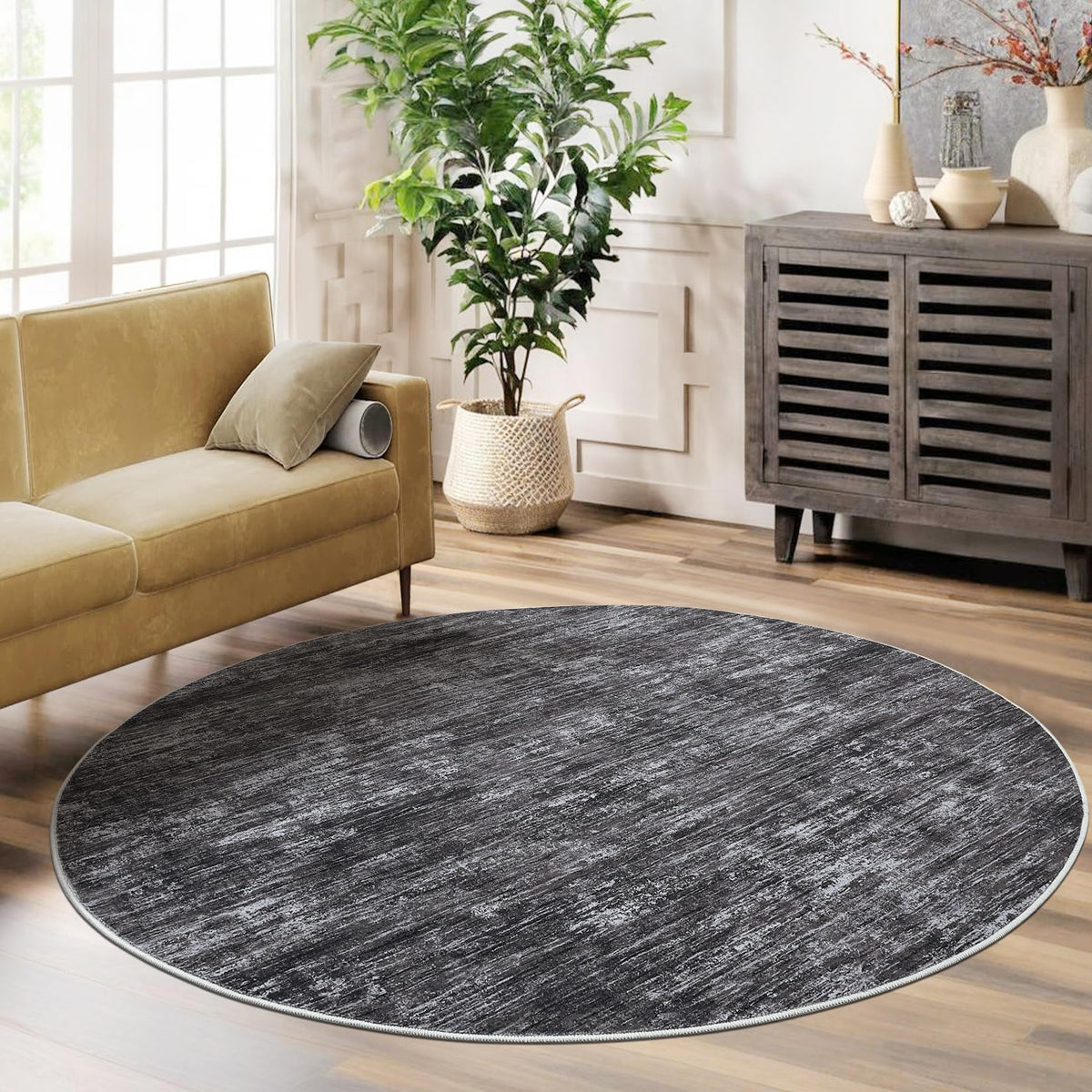 RUGSREAL Small Area Rug 2x3 Entryway Mat with Rubber Backing Stain Resistant Throw Carpet Modern Solid Color Bath Mat Contempowary Washable Rug for Living Room Bedroom Dining Room Kitchen, Beige 2x3