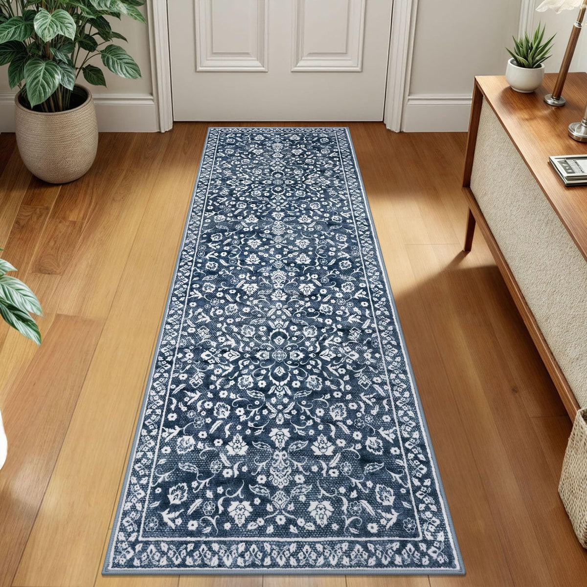 Vintage Washable Entryway Rug 2x3 Small Area Rug Non Slip Door Mat