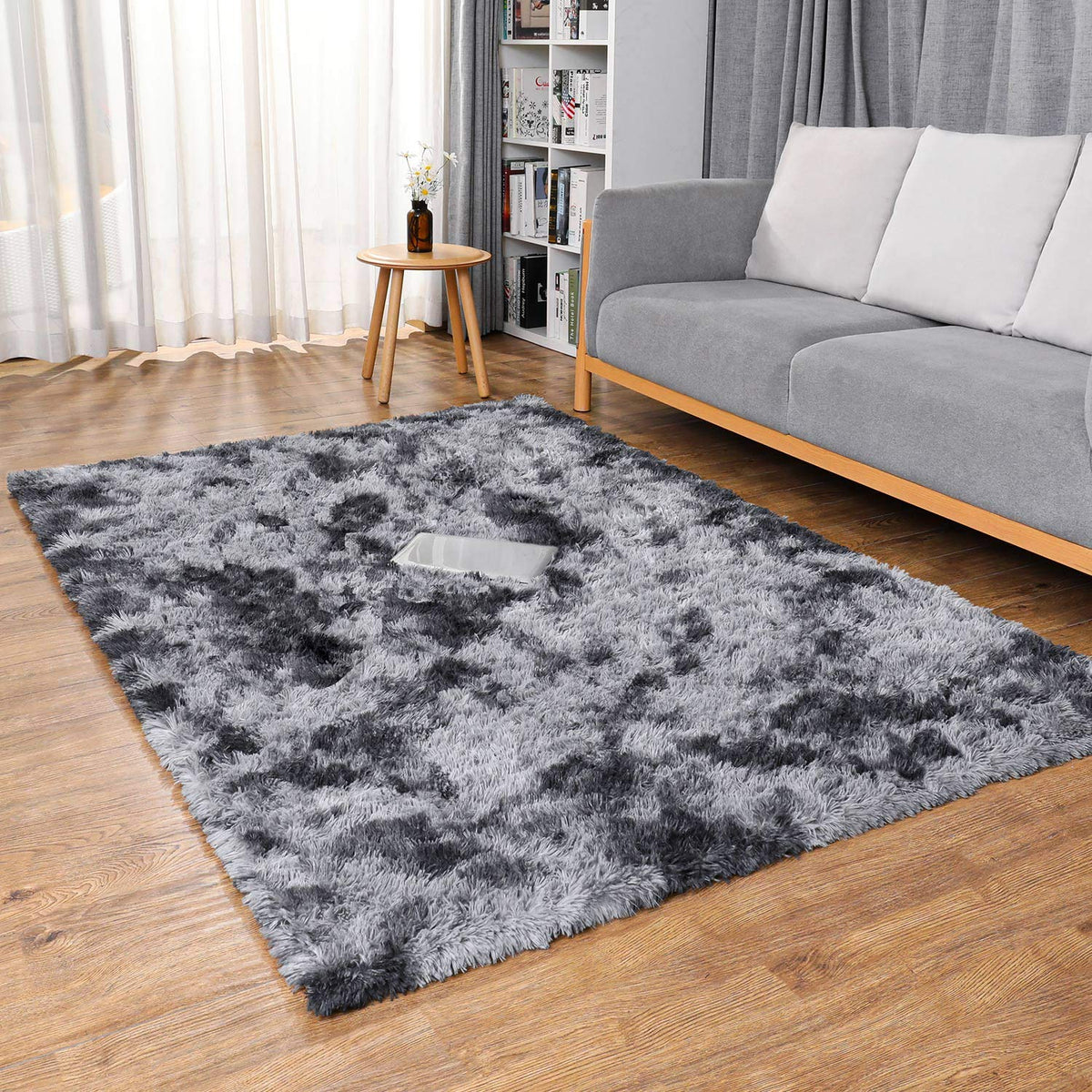 Ophanie 2x6 Washable Runner Rug for Hallway,Non-Slip Fluffy Soft Bedside Rugs, Bedroom Living Room Grey Shaggy Gray Carpet for Kids Girls Boys Dorm Nursery Home Decor Aesthetic