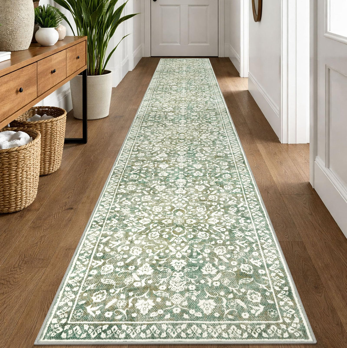 Vintage Washable Entryway Rug 2x3 Small Area Rug Non Slip Door Mat