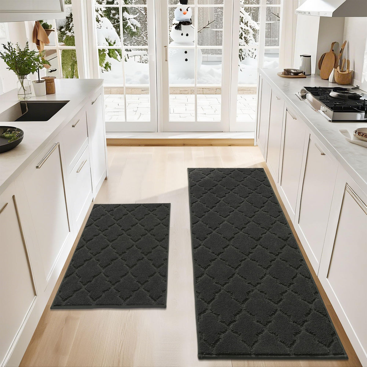 COSY HOMEER Soft Kitchen Floor Mats and Rugs Non Slip 20"x59",Dark Grey