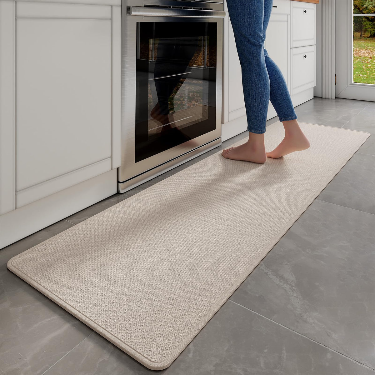 YDKGL Kitchen Rugs Kitchen Mats for Floor Non Slip Washable Brown 17"x30"