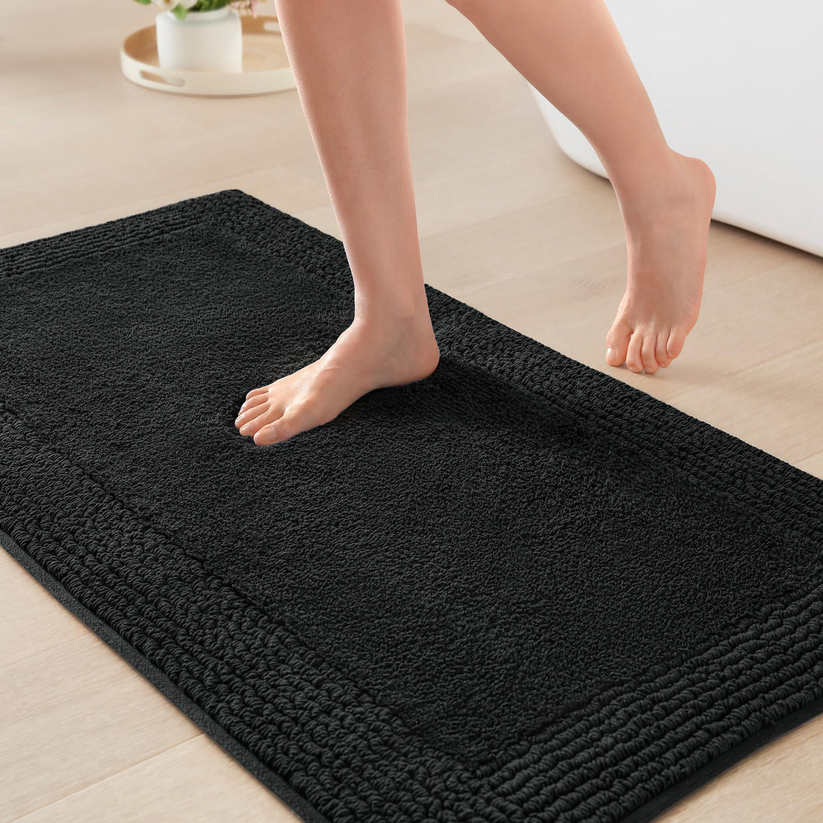 Madison Park Splendor Reversible 100% Cotton Bath Rug, 21 x 34, White