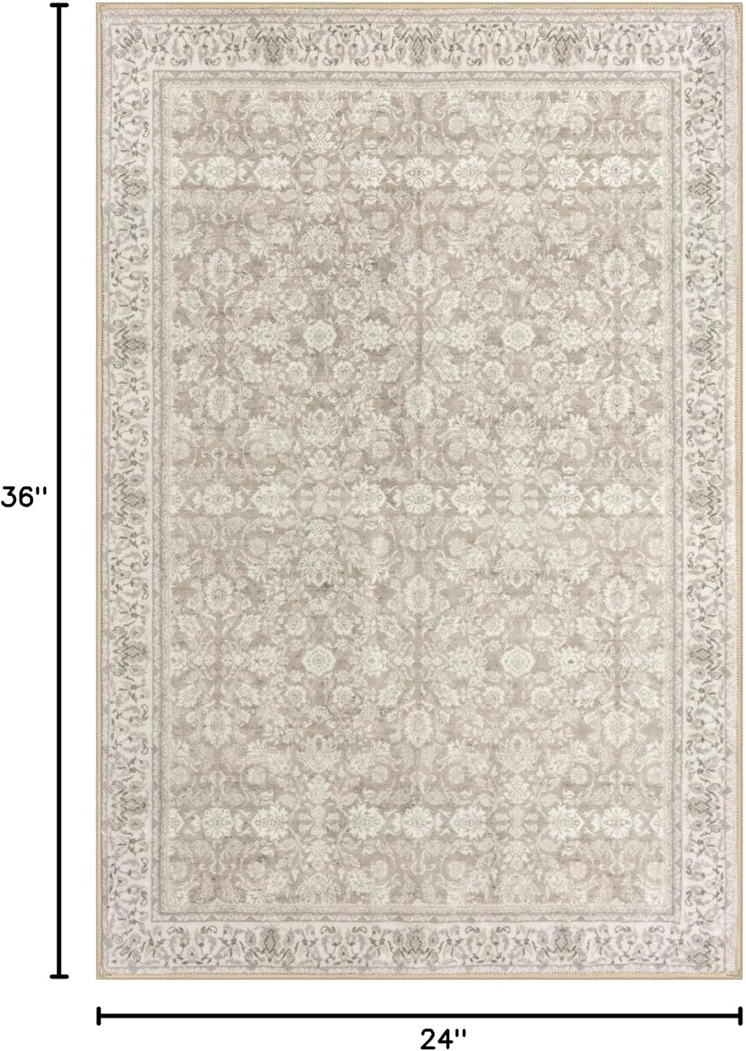 SIILOOM 2x3 Small Washable Area Rug Entryway Door Mat Indoor Kitchen Runner
