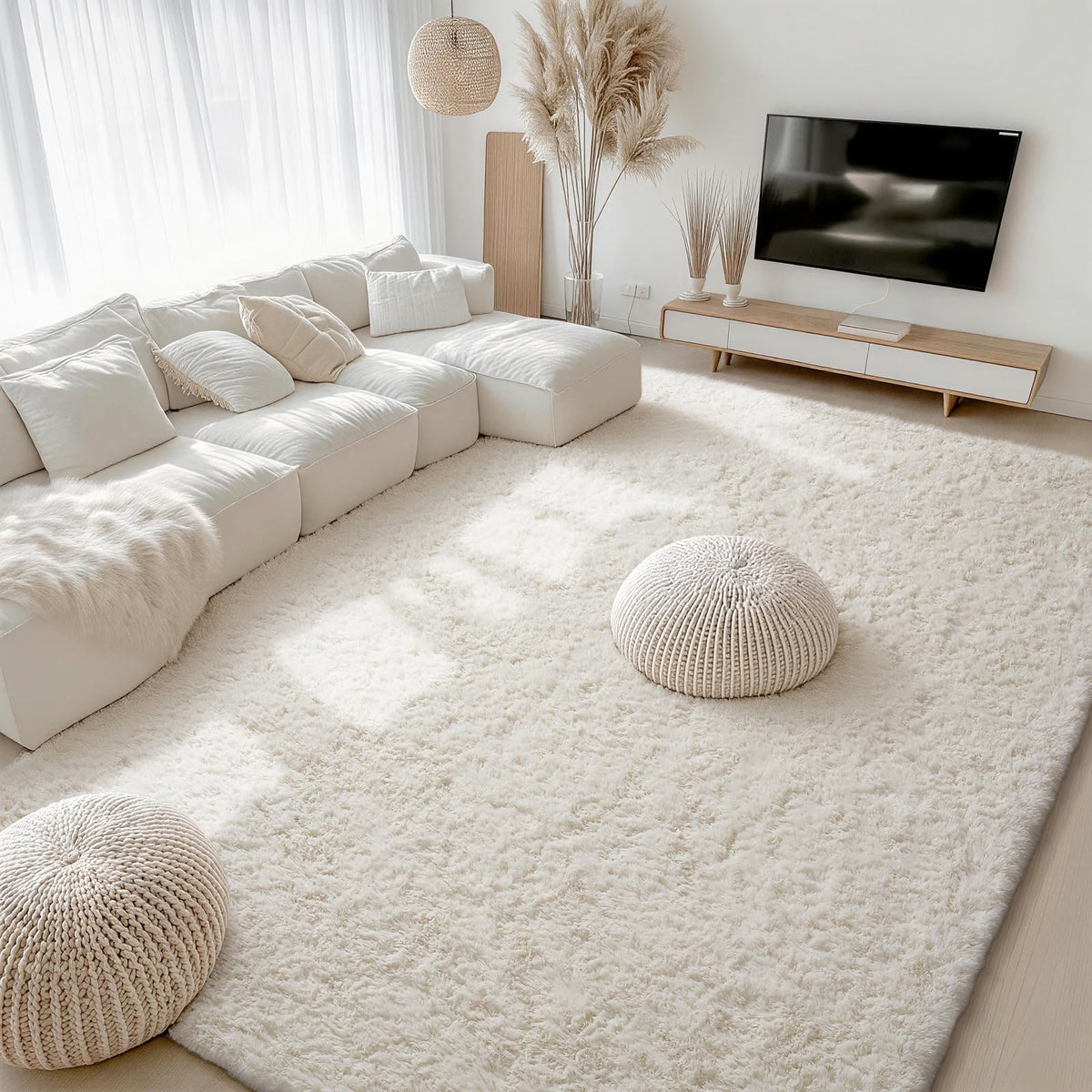 Ophanie 2x6 Washable Runner Rug for Hallway,Non-Slip Fluffy Soft Bedside Rugs, Bedroom Living Room Grey Shaggy Gray Carpet for Kids Girls Boys Dorm Nursery Home Decor Aesthetic