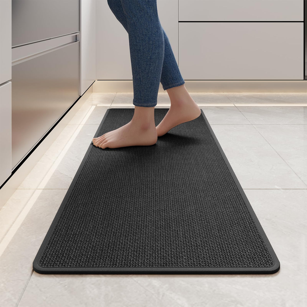 YDKGL Kitchen Rugs Kitchen Mats for Floor Non Slip Washable Brown 17"x30"