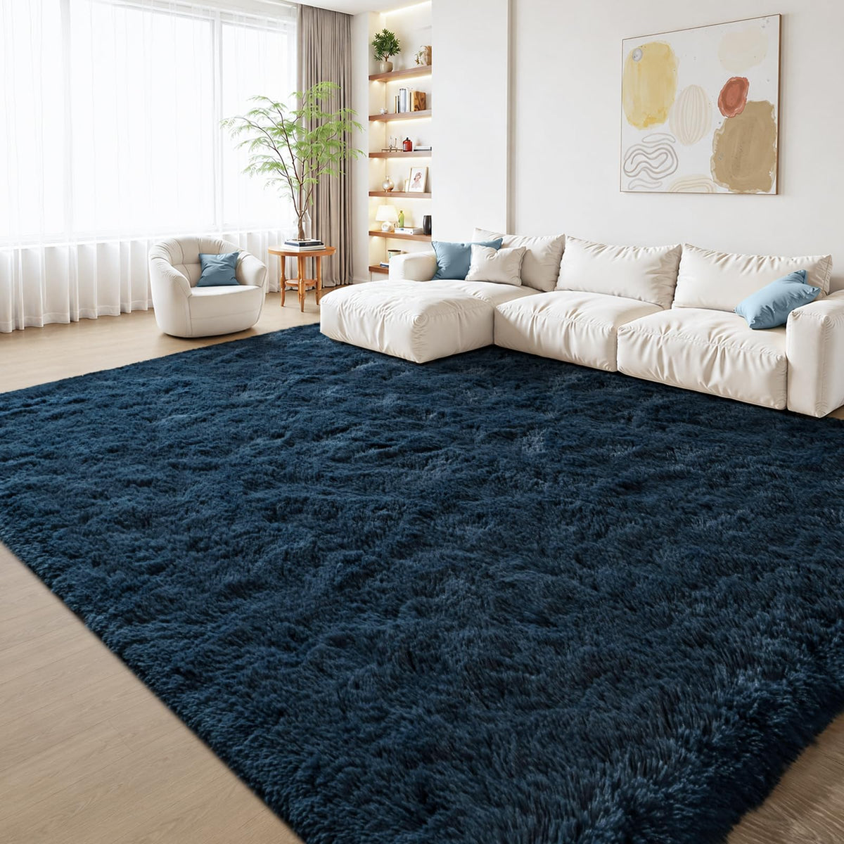 Zentavio 2x6 Runner Rugs for Hallway Shag Soft Bedroom Bedside Rugs Non Slip Fluffy Carpet for Kids Girls Boys Home Decor Aesthetic Dorm Nursery Tie-Dyed Black Grey