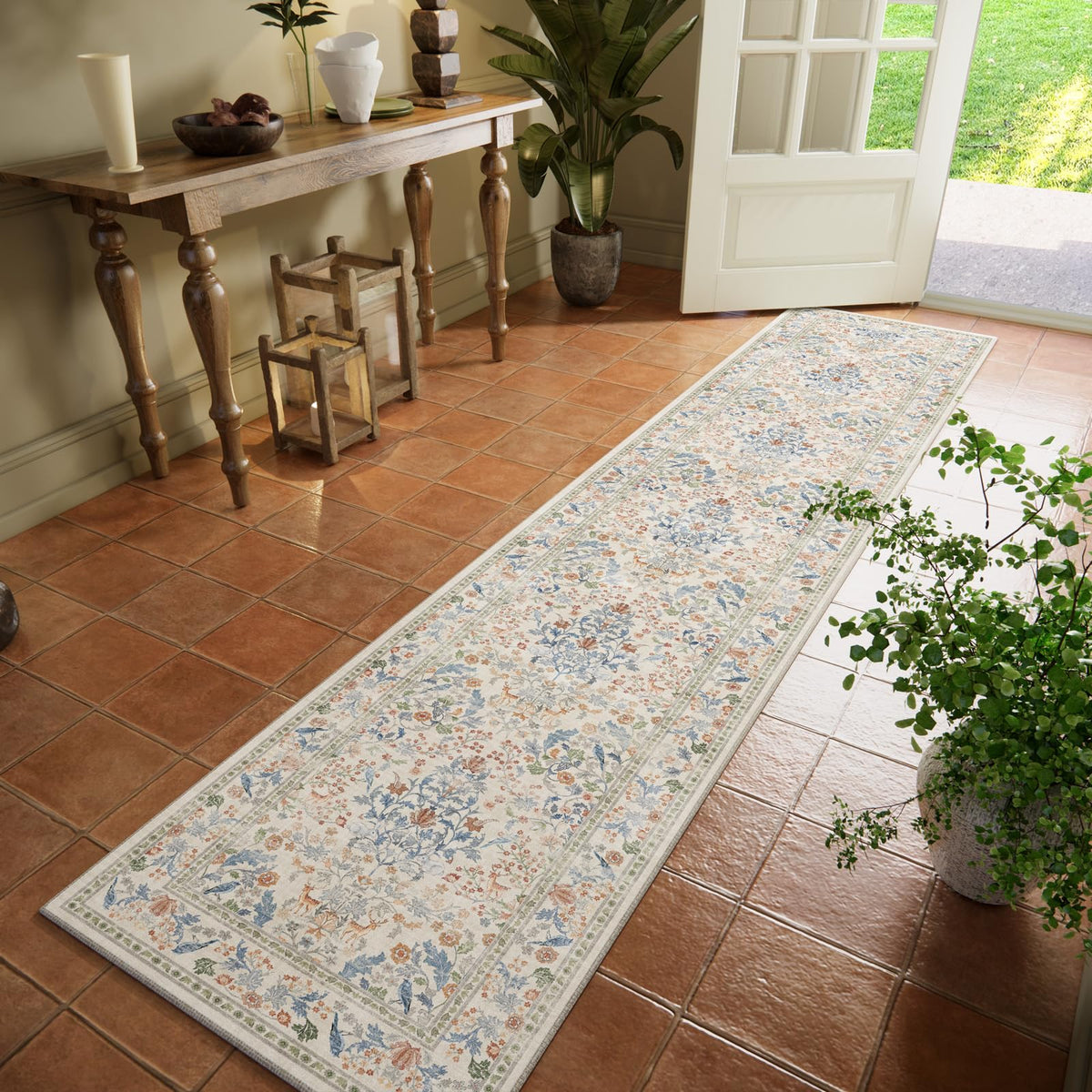 Machine Washable Small Rugs for Entryway: Door Mat Indoor Entrance 2x3 Throw Rug Non-Slip Low Pile Soft Kitchen Rugs for Front Door Indoor Entrance Entry Bedside Kids Room