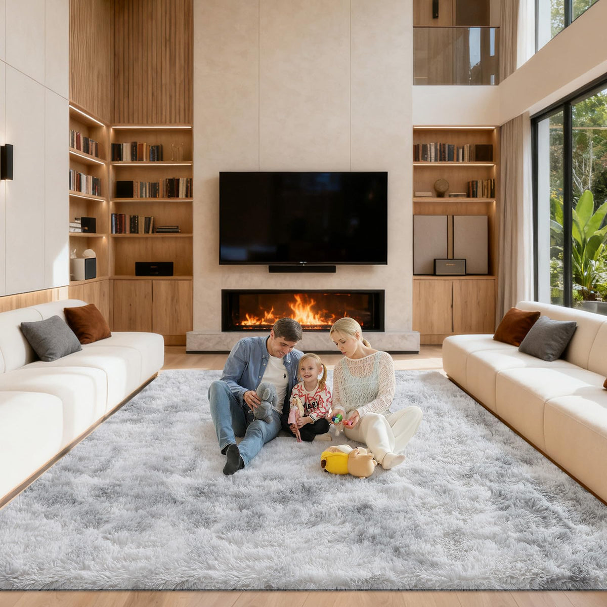 Pink Rug for Bedroom, 2x3 Small Fluffy Area Rugs for Living Room