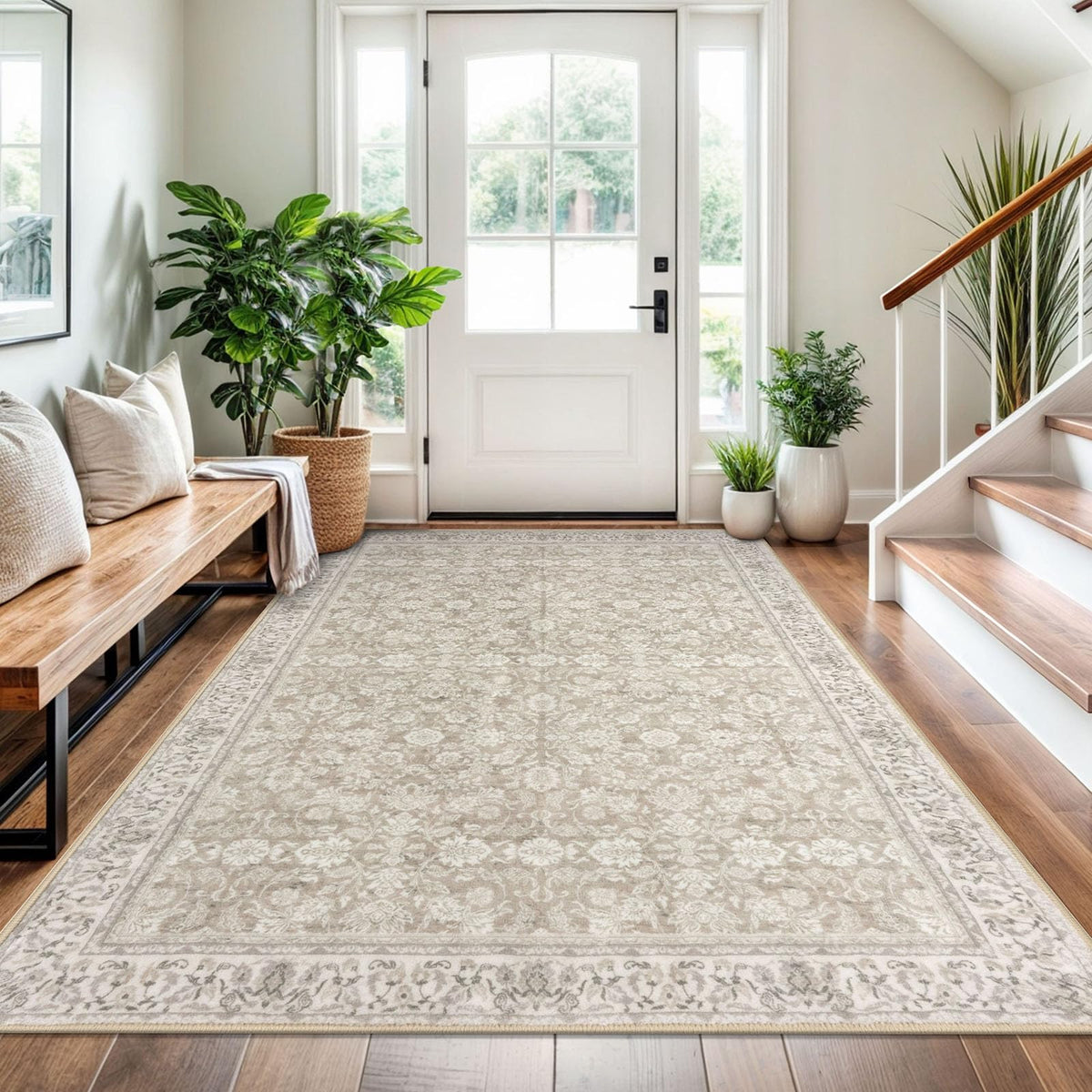 SIILOOM 2x3 Small Washable Area Rug Entryway Door Mat Indoor Kitchen Runner