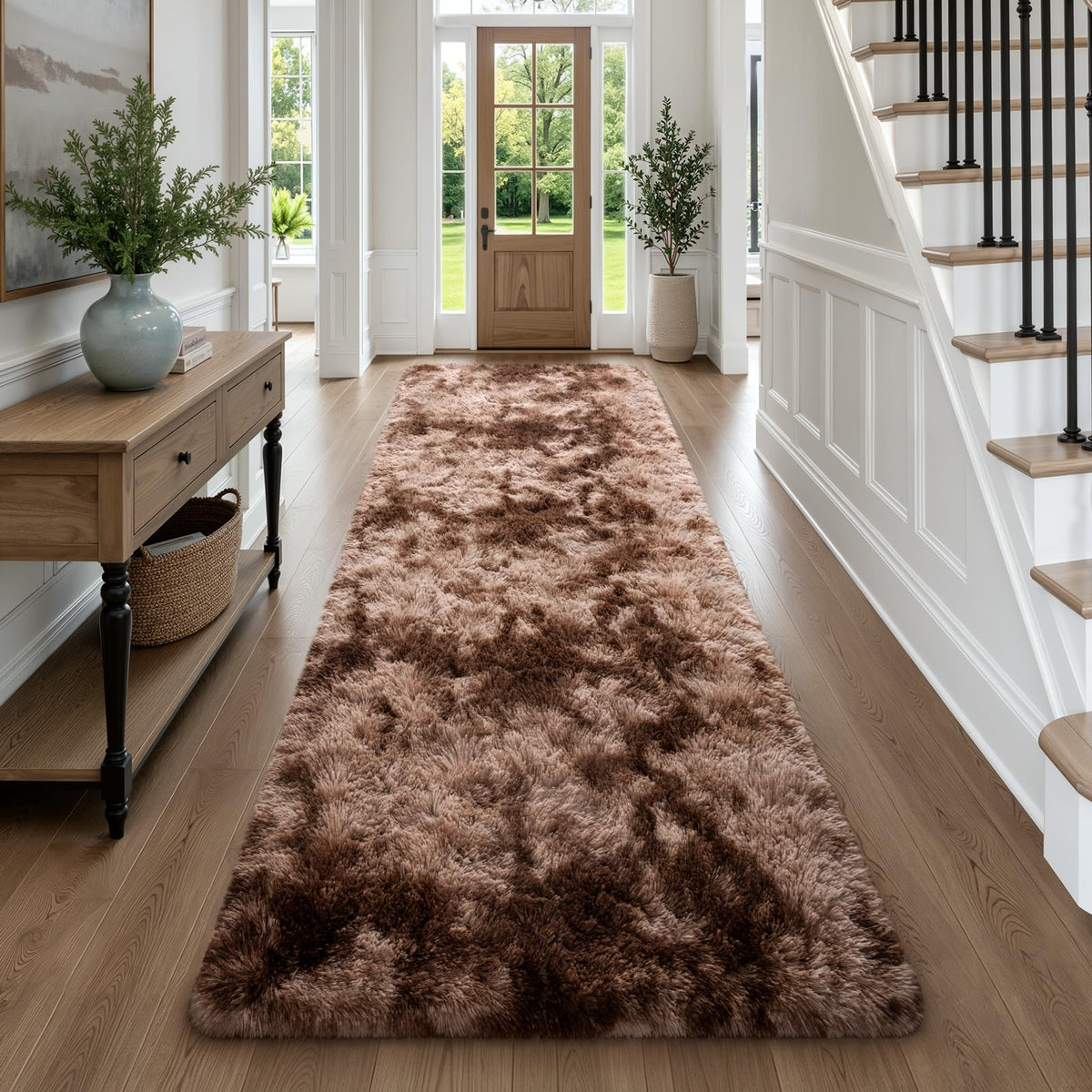 Deerhoo Runner Rugs 2x6 for Hallways Bedroom, Light Grey