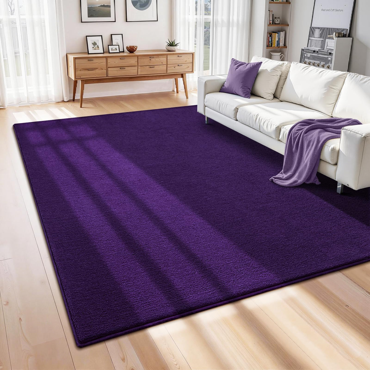 ISEAU 2x6 Soft Runner Rug for Hallway, Washable and Non-Slip, Black