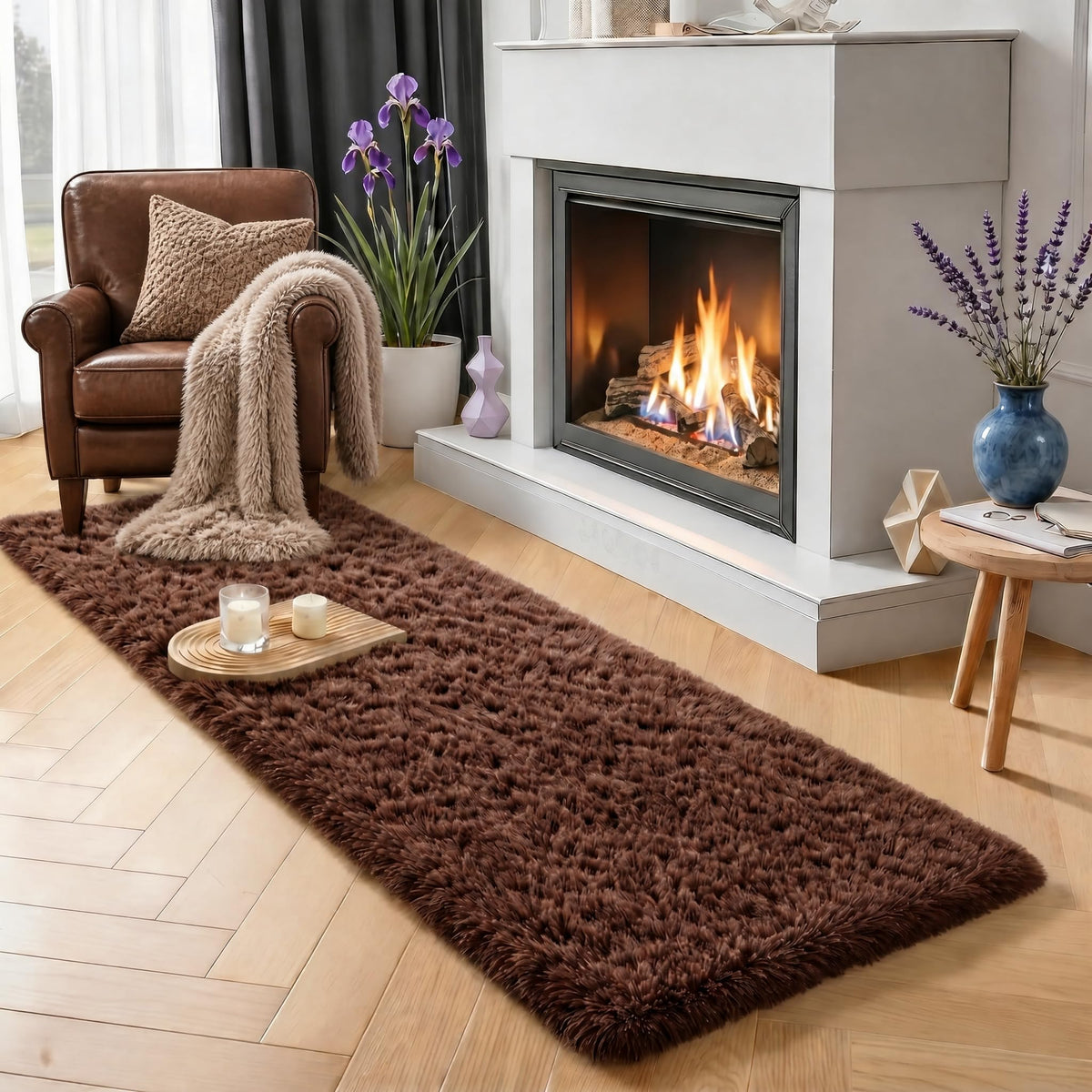 Super Soft Runner Rugs For Hallway 2x6 Ft,Grey Rug Home Decor Aesthetic