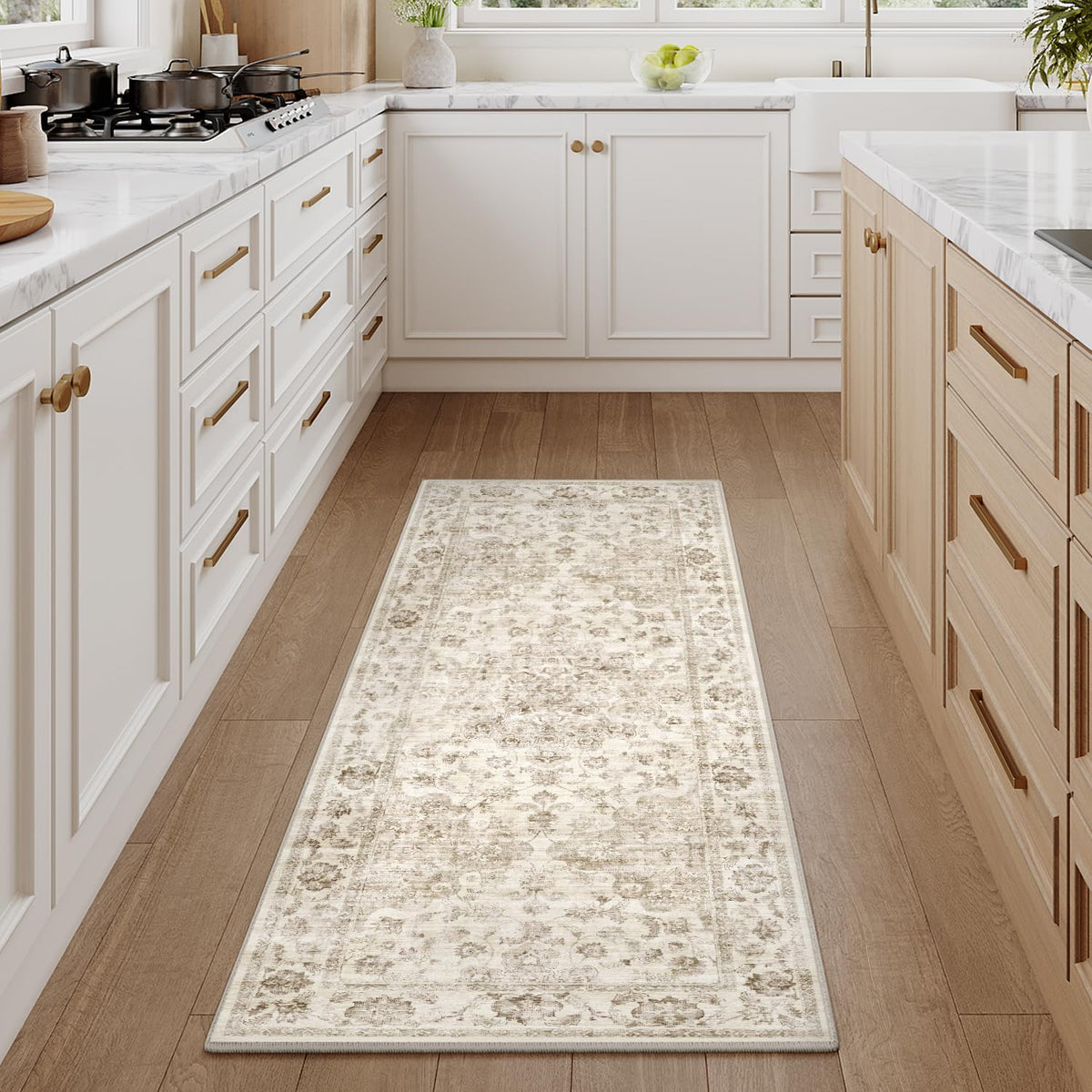2x3 Beige Neutral Area Rug