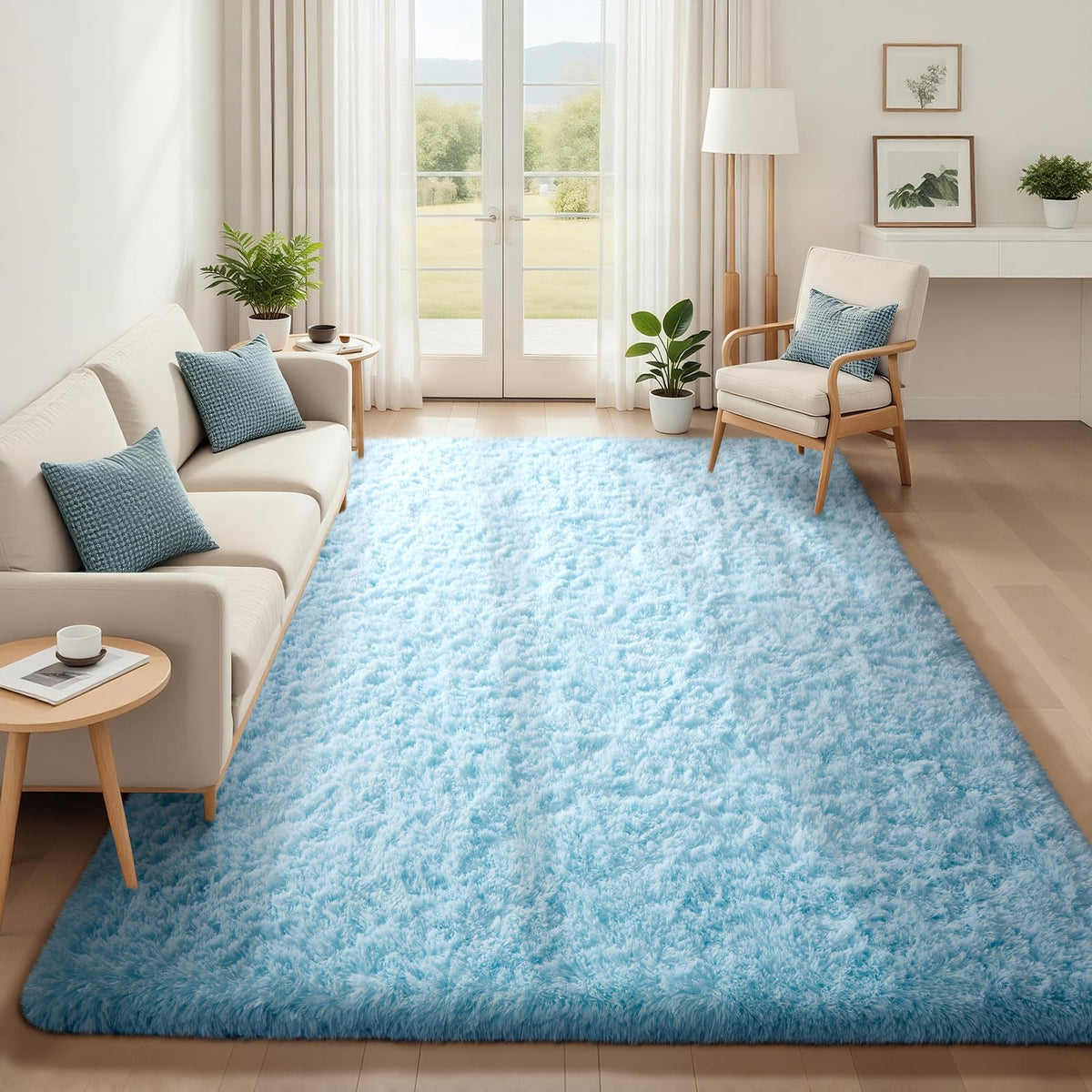 Ophanie 2x6 Washable Runner Rug for Hallway,Non-Slip Fluffy Soft Bedside Rugs, Bedroom Living Room Grey Shaggy Gray Carpet for Kids Girls Boys Dorm Nursery Home Decor Aesthetic