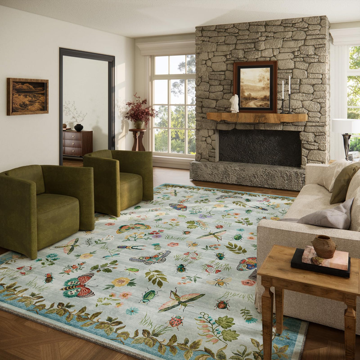 Machine Washable Small Rugs for Entryway: Door Mat Indoor Entrance 2x3 Throw Rug Non-Slip Low Pile Soft Kitchen Rugs for Front Door Indoor Entrance Entry Bedside Kids Room