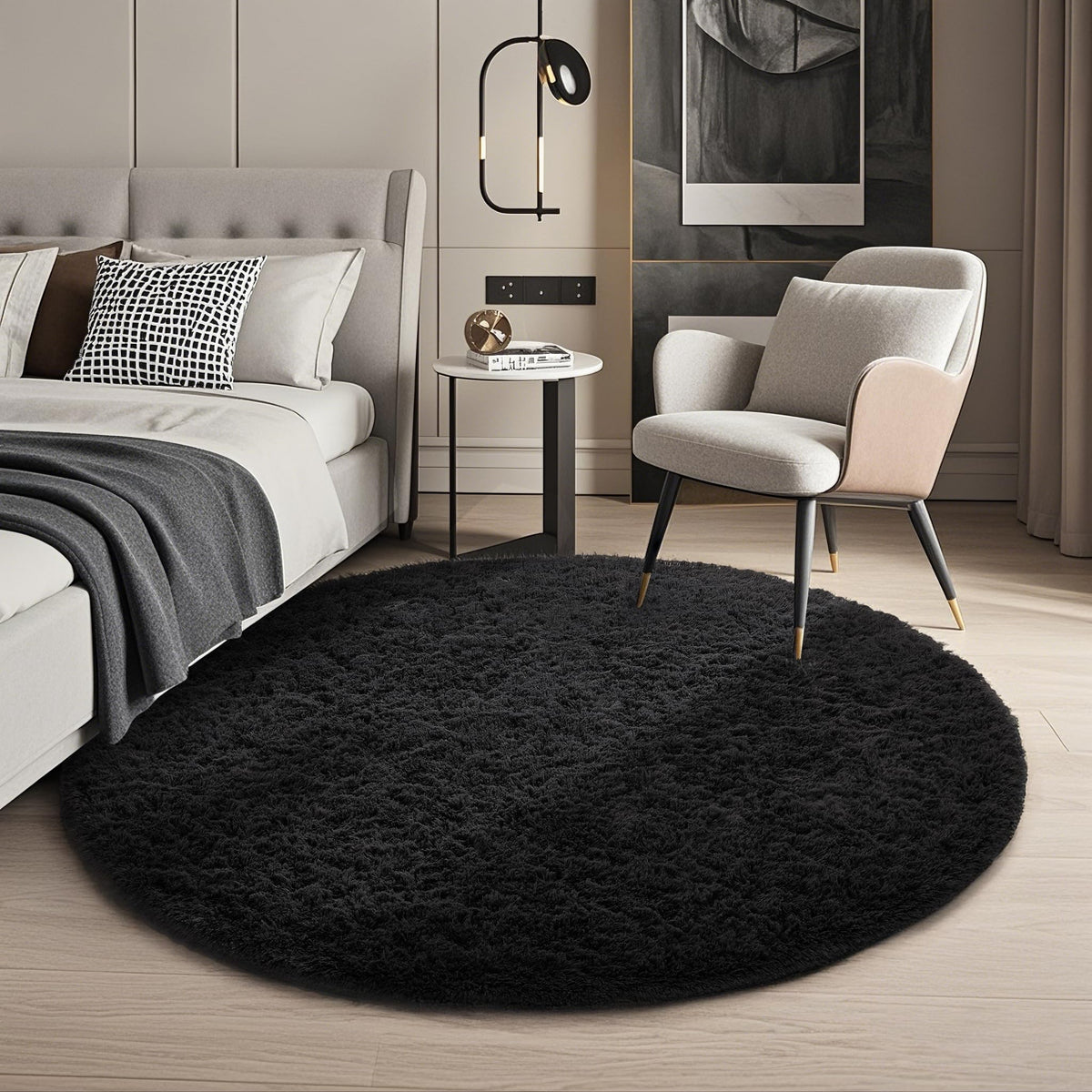 Ophanie 2x6 Washable Runner Rug for Hallway,Non-Slip Fluffy Soft Bedside Rugs, Bedroom Living Room Grey Shaggy Gray Carpet for Kids Girls Boys Dorm Nursery Home Decor Aesthetic