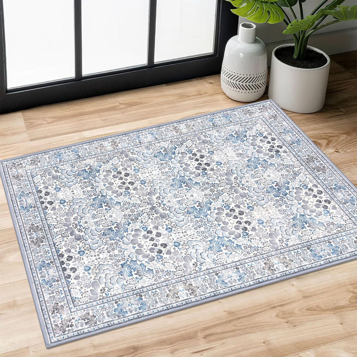 SIILOOM 2x3 Small Washable Area Rug Entryway Door Mat Indoor Kitchen Runner