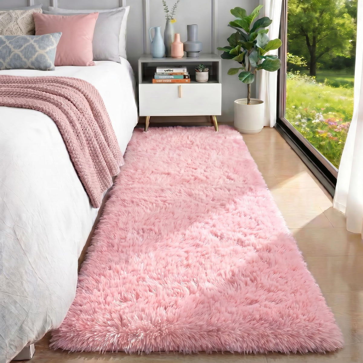 Super Soft Runner Rugs For Hallway 2x6 Ft,Grey Rug Home Decor Aesthetic