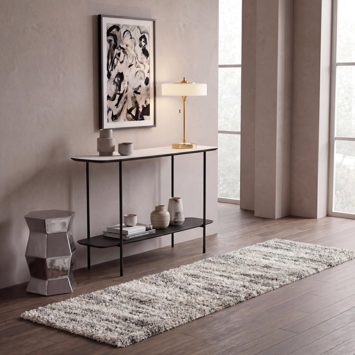 SAFAVIEH Hudson Shag Accent Rug 2x3, Ivory & Beige SGH206B