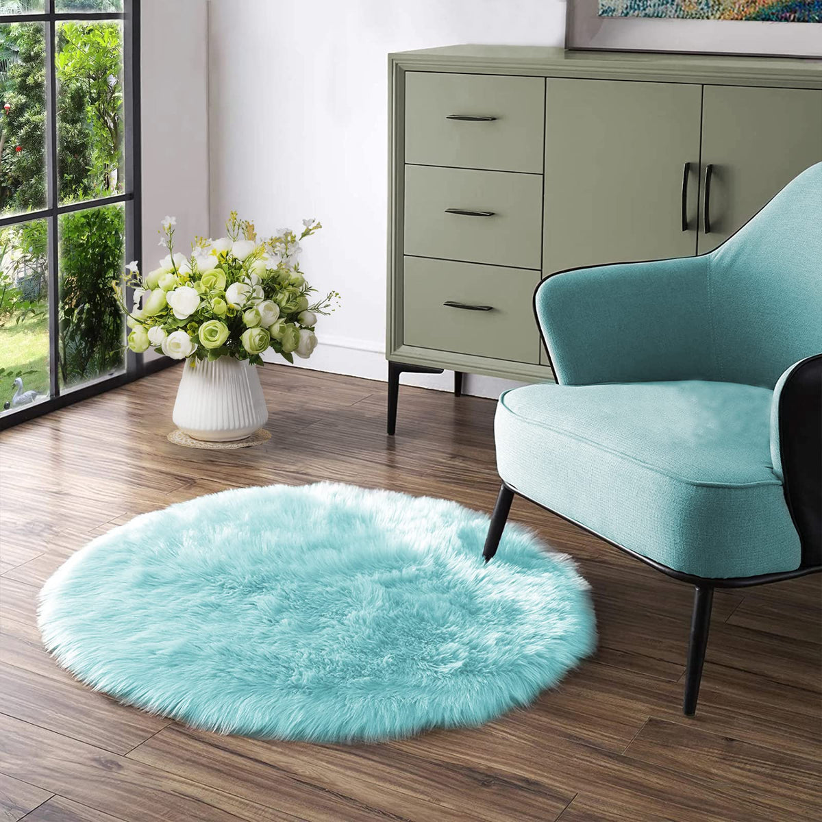 Latepis White Sheepskin Rug 2x3 Faux Fur Sheepskin Rug for Living Room Fluffy Washable Rugs for Bedroom Luxury Room Decor Furry Rugs Rectangle