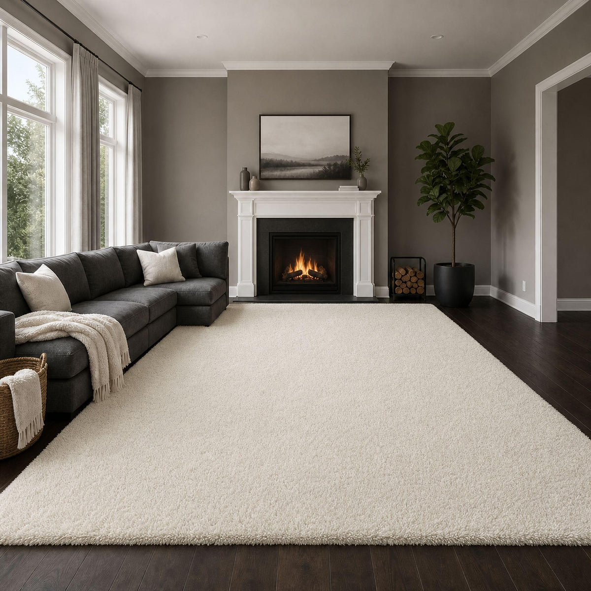 Ophanie 2x6 Washable Runner Rug for Hallway,Non-Slip Fluffy Soft Bedside Rugs, Bedroom Living Room Grey Shaggy Gray Carpet for Kids Girls Boys Dorm Nursery Home Decor Aesthetic