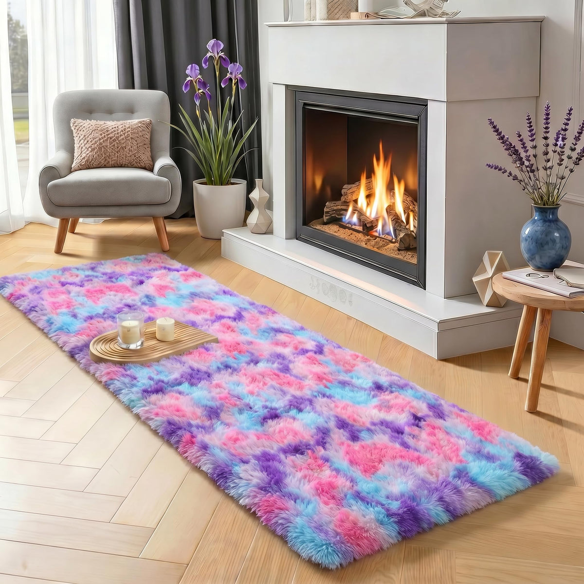 Super Soft Runner Rugs For Hallway 2x6 Ft,Grey Rug Home Decor Aesthetic
