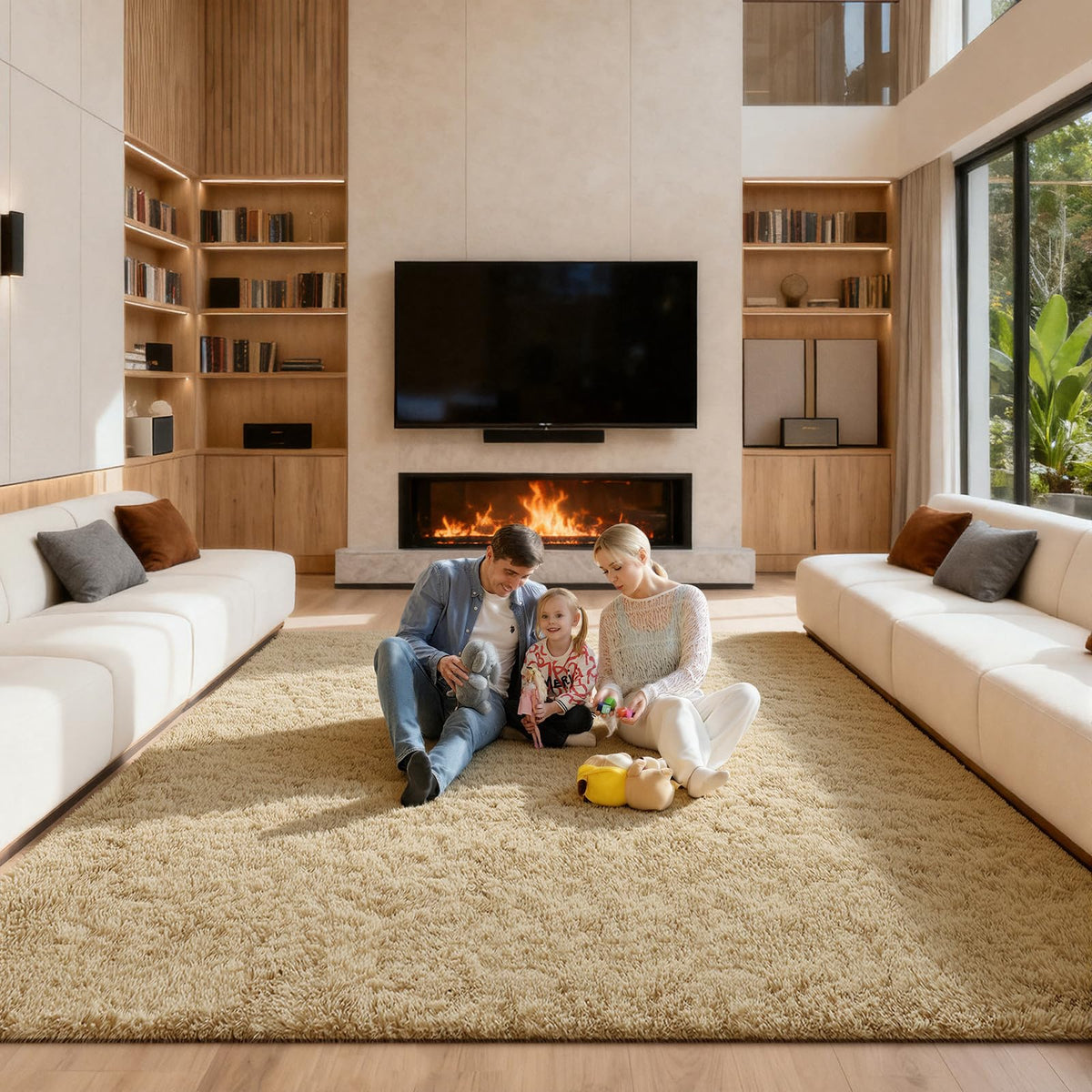 Pink Rug for Bedroom, 2x3 Small Fluffy Area Rugs for Living Room