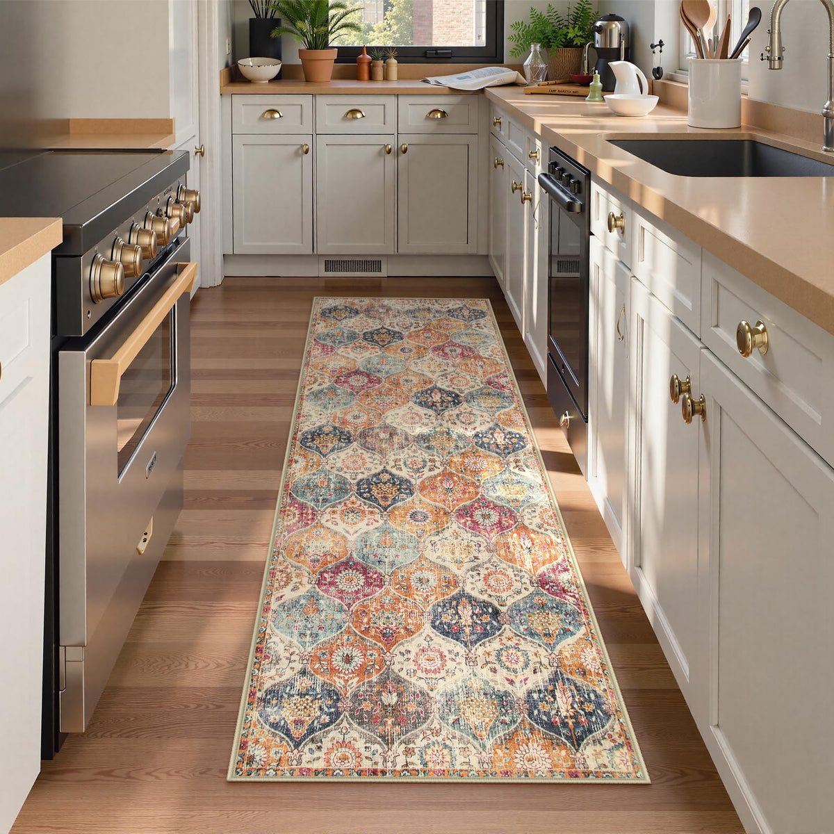 Lahome Washable Rugs for Entryway, 2x3 Kitchen Rugs Non Slip Washable