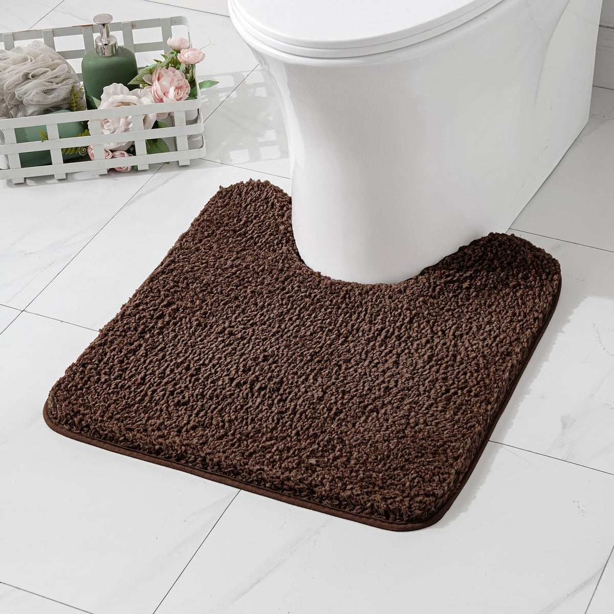 MIULEE Dark Purple Bathroom Rugs Soft Small Microfiber Bath Mat 16x24 Inch