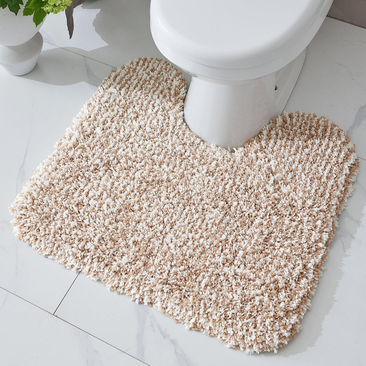Microfiber Bathroom Rugs 24x17 Absorbent Soft Non Slip, Blue