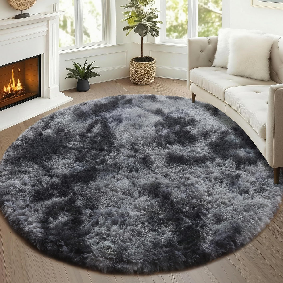 White Runner Rugs for Bedroom Living Room, Fluffy 2x6 Bedside Soft Area Rug