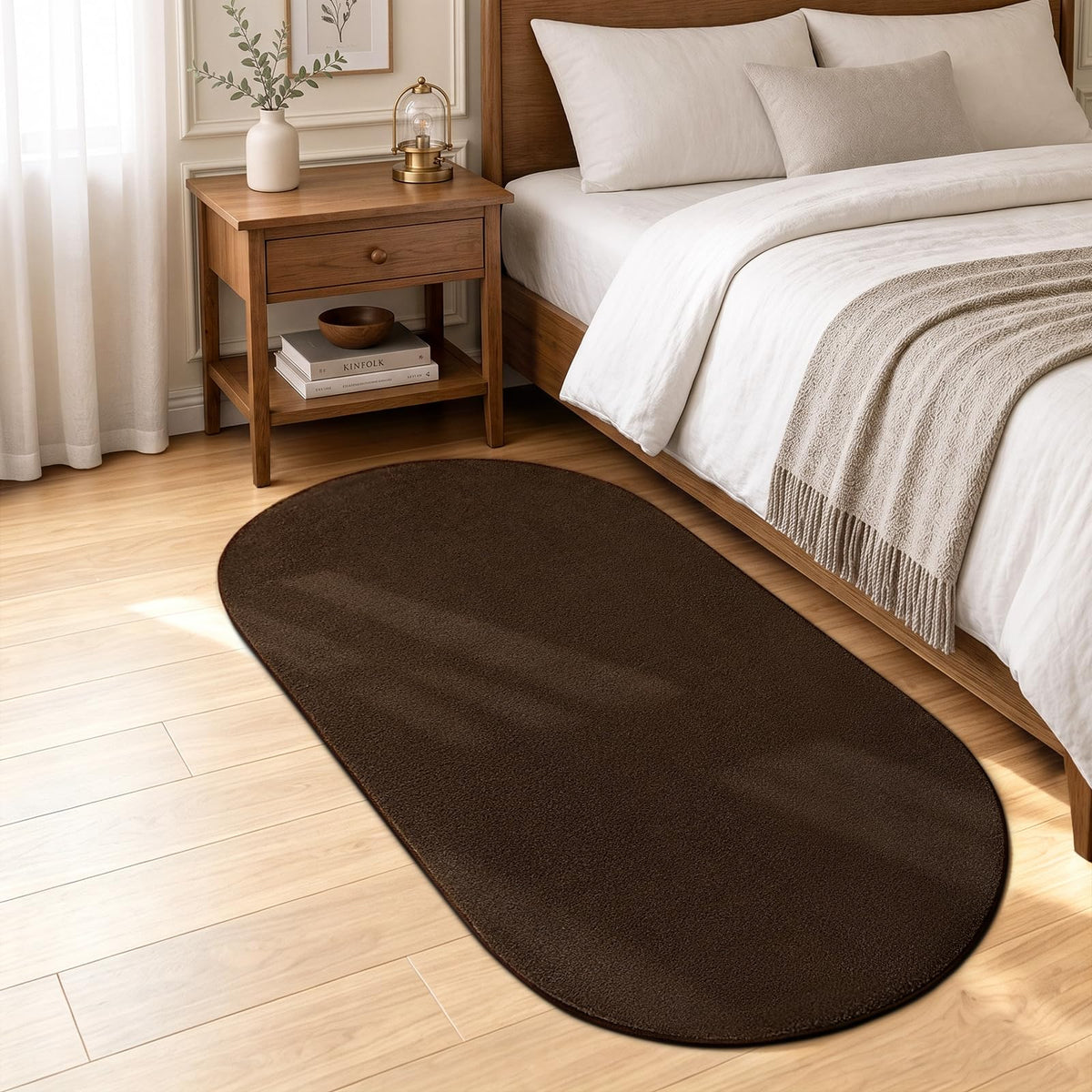 ISEAU 2x6 Soft Runner Rug for Hallway, Washable and Non-Slip, Black