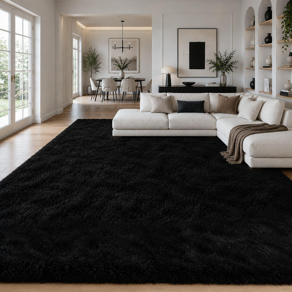 Baby Pink Fluffy Area Rug, Soft Washable, 2x5 Ft for Bedside