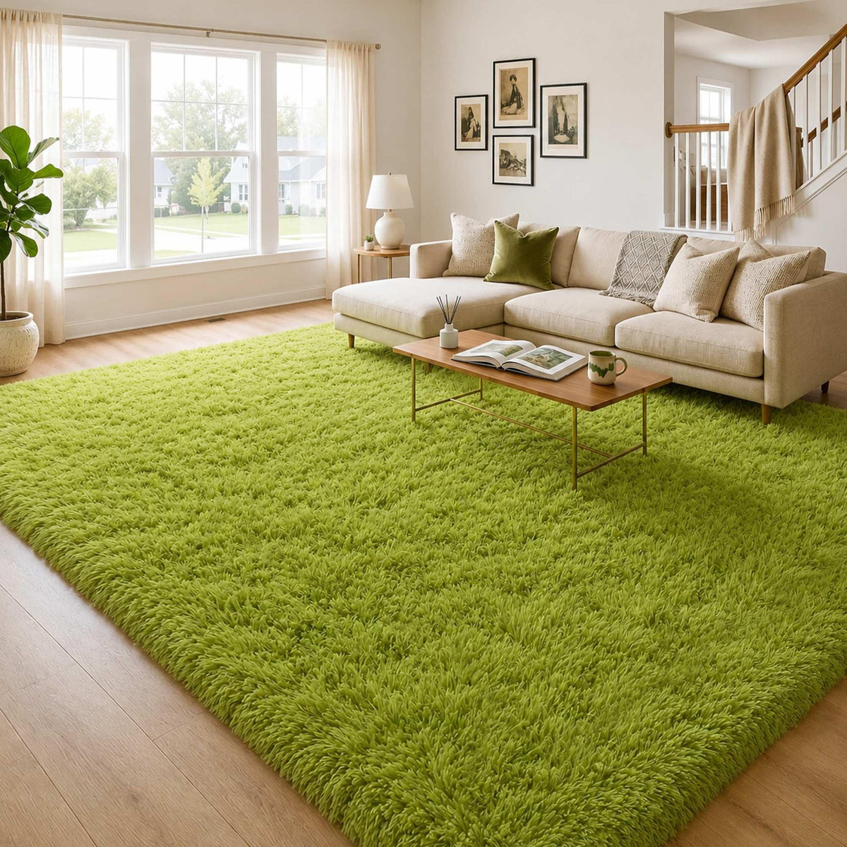 Baby Pink Fluffy Area Rug, Soft Washable, 2x5 Ft for Bedside