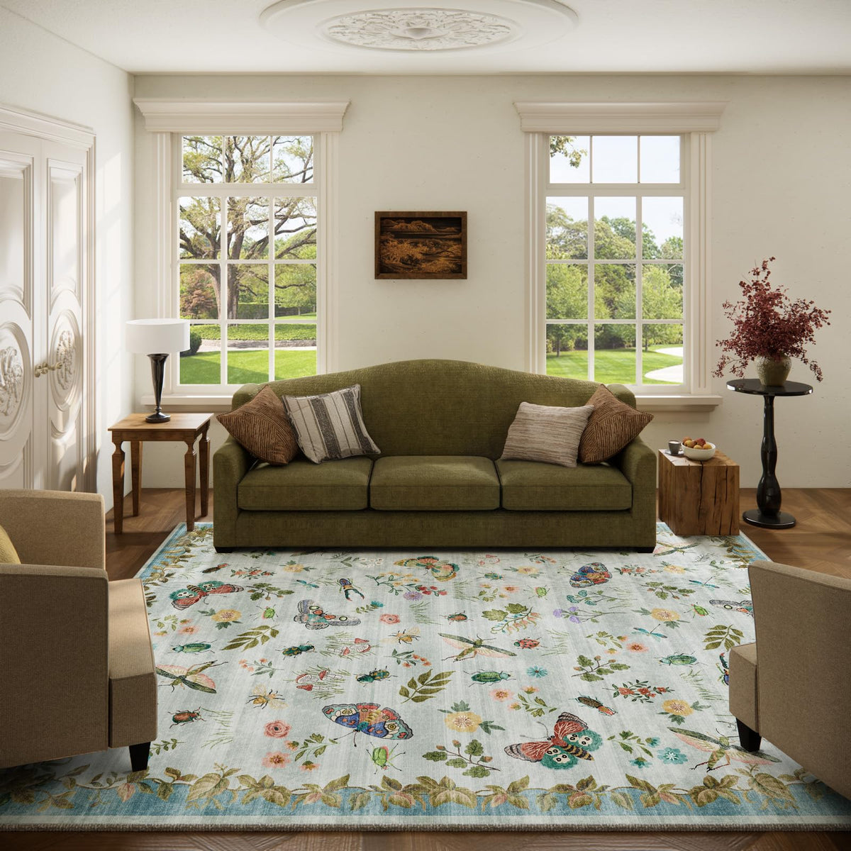 Machine Washable Small Rugs for Entryway: Door Mat Indoor Entrance 2x3 Throw Rug Non-Slip Low Pile Soft Kitchen Rugs for Front Door Indoor Entrance Entry Bedside Kids Room