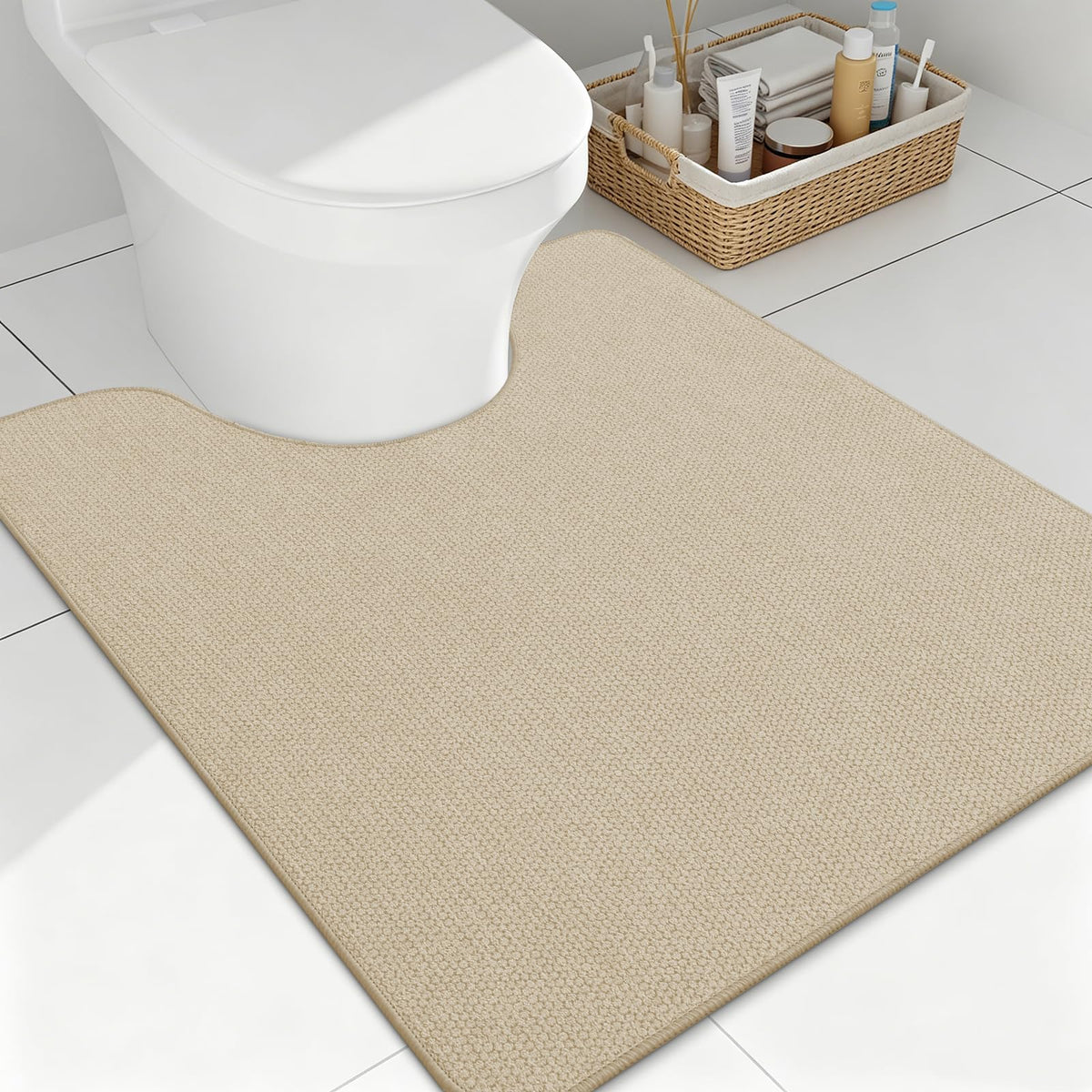 Smiry Ultra Thin Bath Mat 30X20, Non Slip Rubber Washable Bathroom Rugs