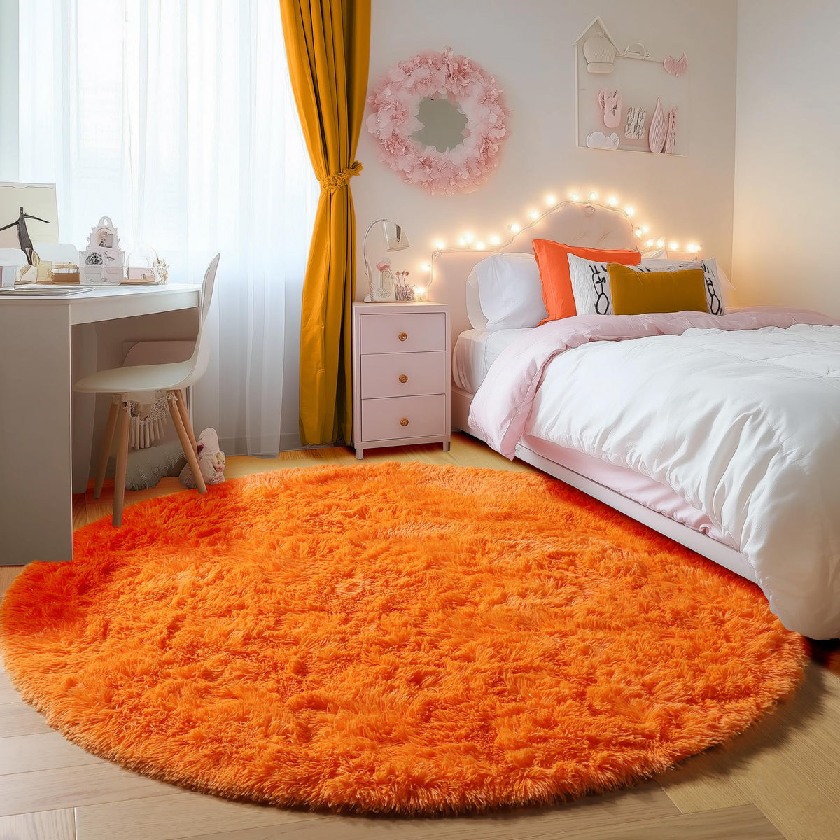White Runner Rugs for Bedroom Living Room, Fluffy 2x6 Bedside Soft Area Rug