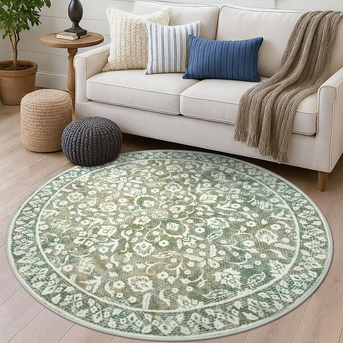 Vintage Washable Entryway Rug 2x3 Small Area Rug Non Slip Door Mat