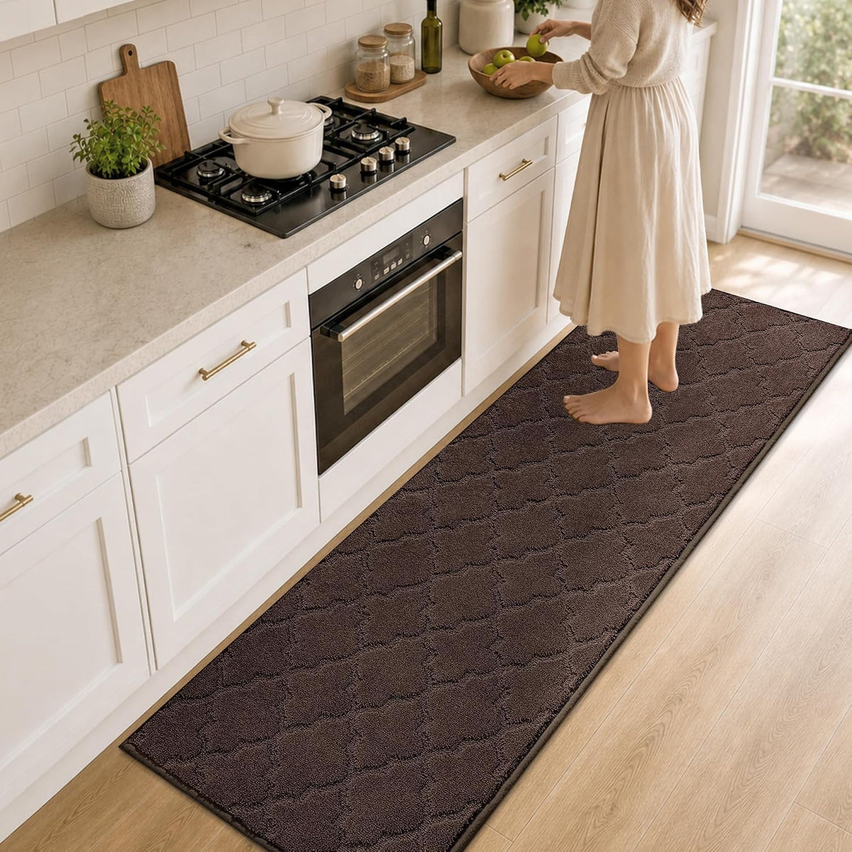 COSY HOMEER Soft Kitchen Floor Mats and Rugs Non Slip 20"x59",Dark Grey